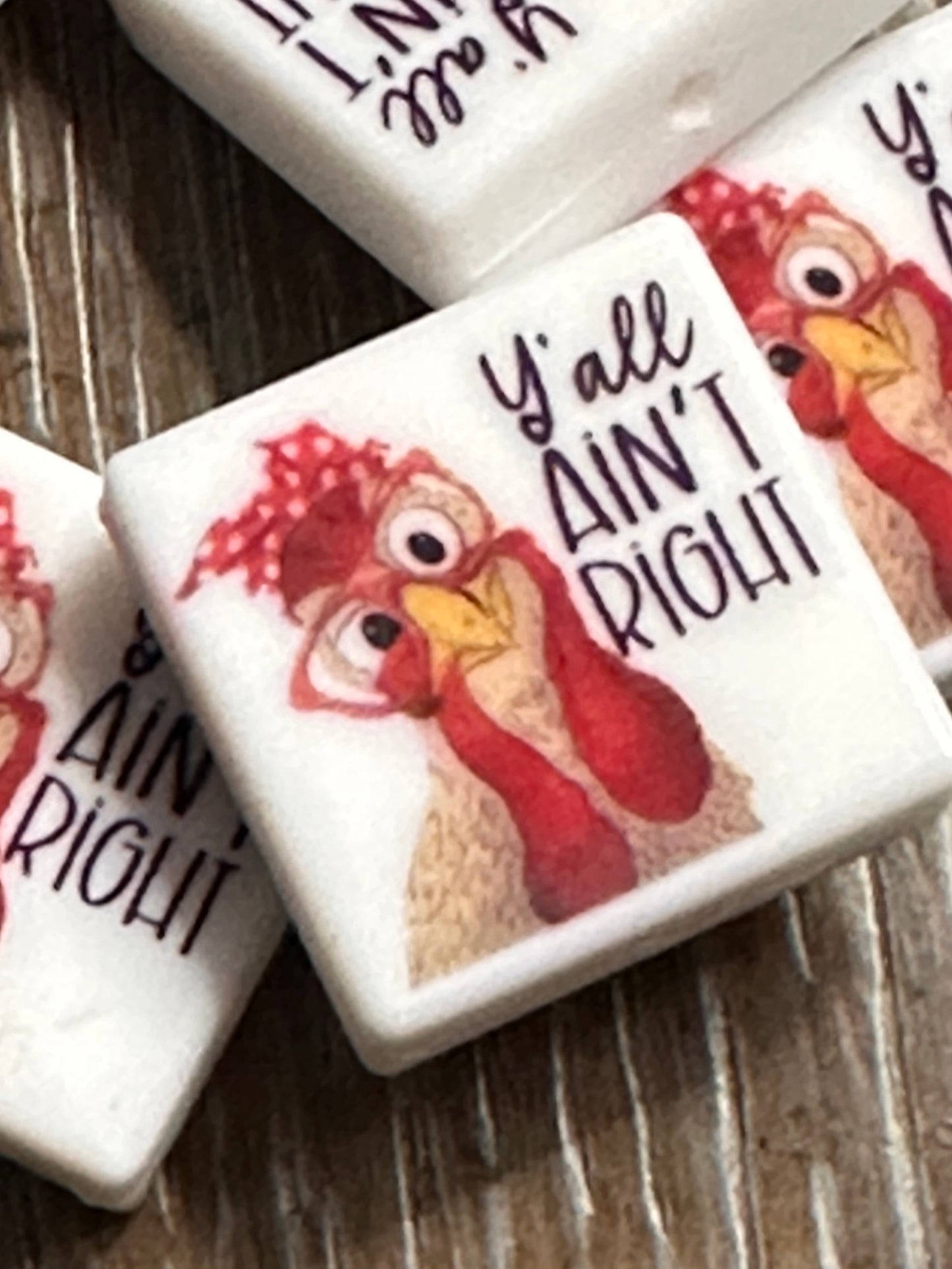 Chicken Focal Bead / silicone focal bead/pen  bead/ rooster