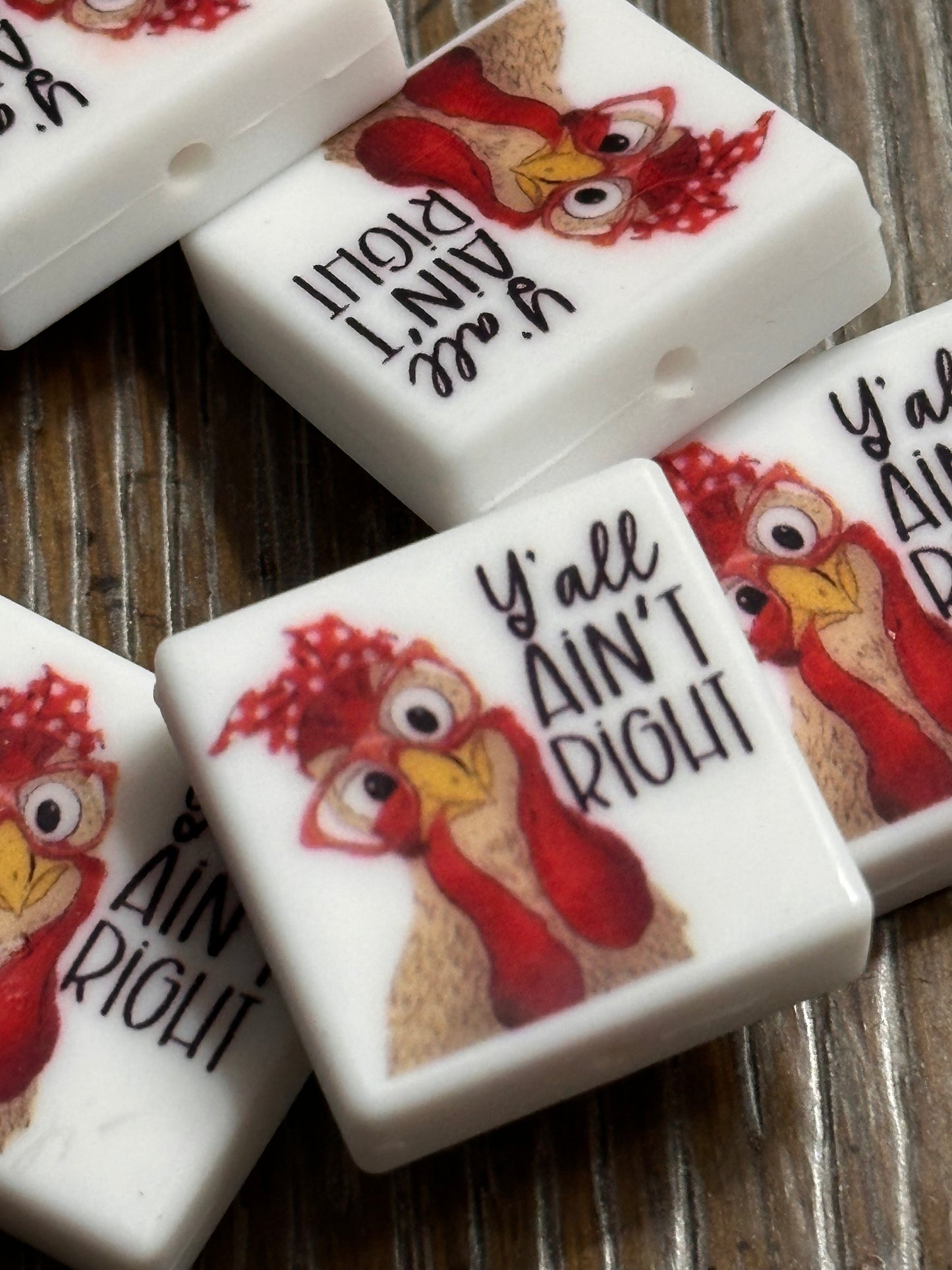 Chicken Focal Bead / silicone focal bead/pen  bead/ rooster