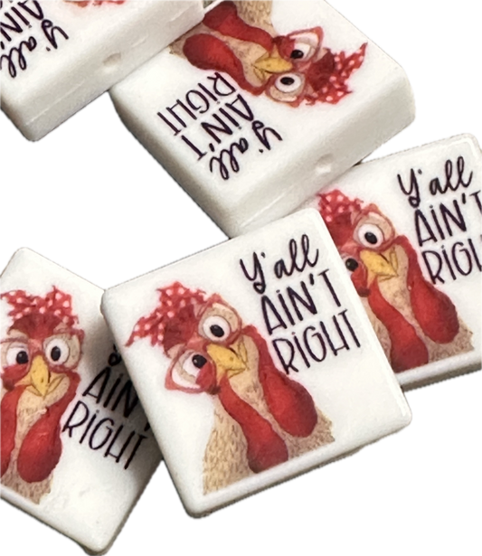 Chicken Focal Bead / silicone focal bead/pen  bead/ rooster
