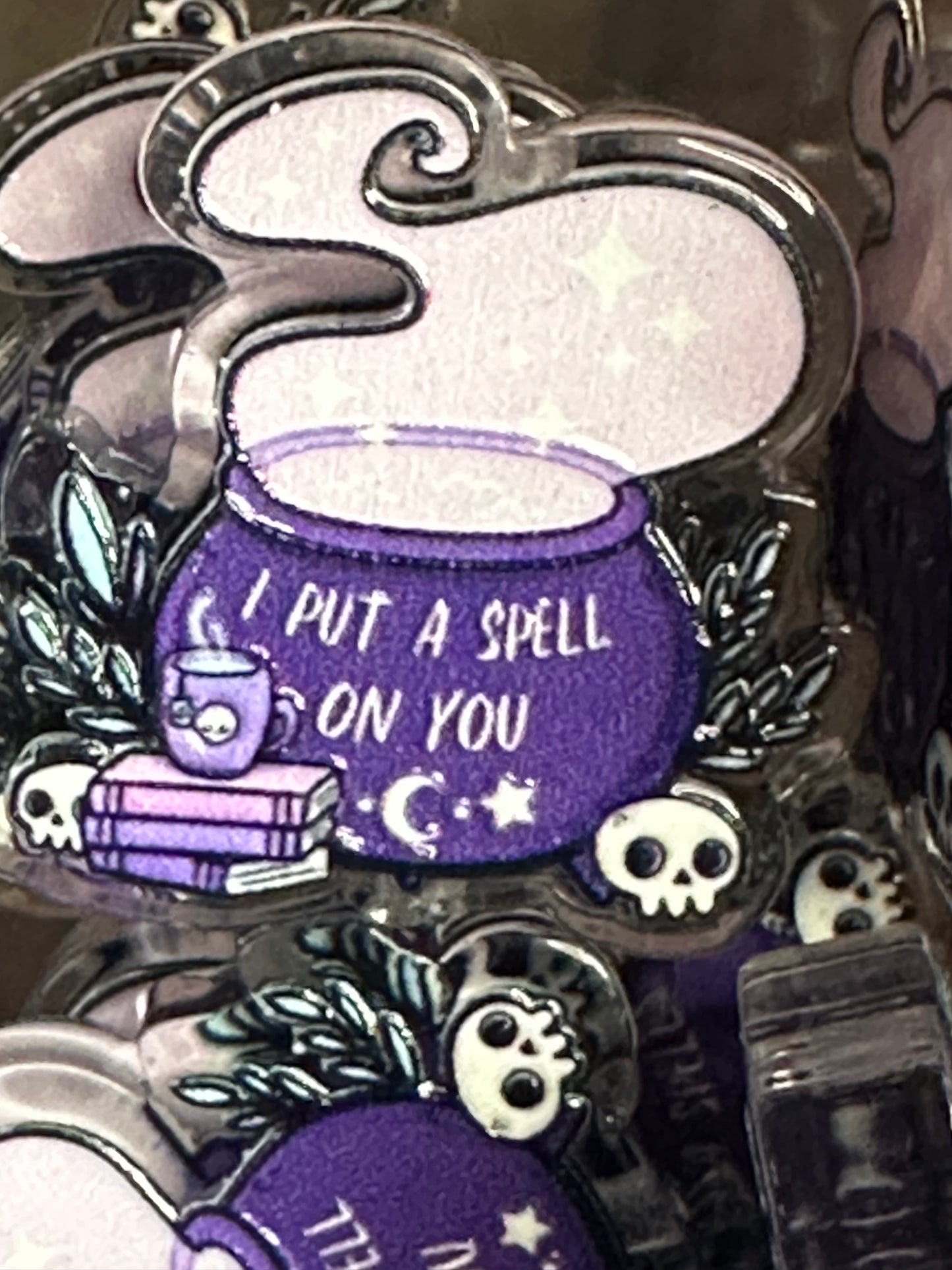 I put a spell on you acrylic focal bead- set of 2/ focal bead/ pen beading / keychain bead/