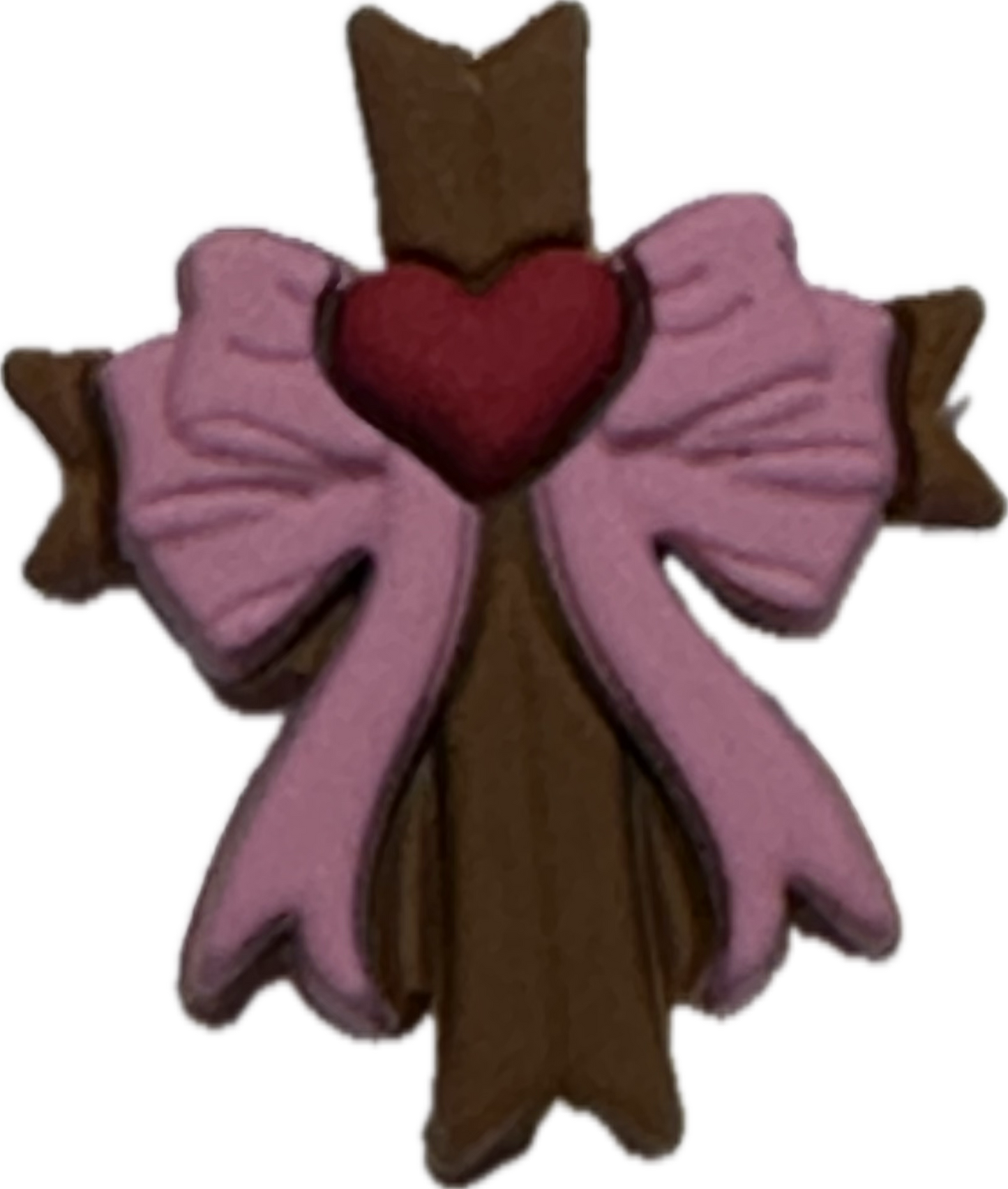 Cross and heart silicone focal bead/ pen beading/ keychain bead/ western style cross/ religious