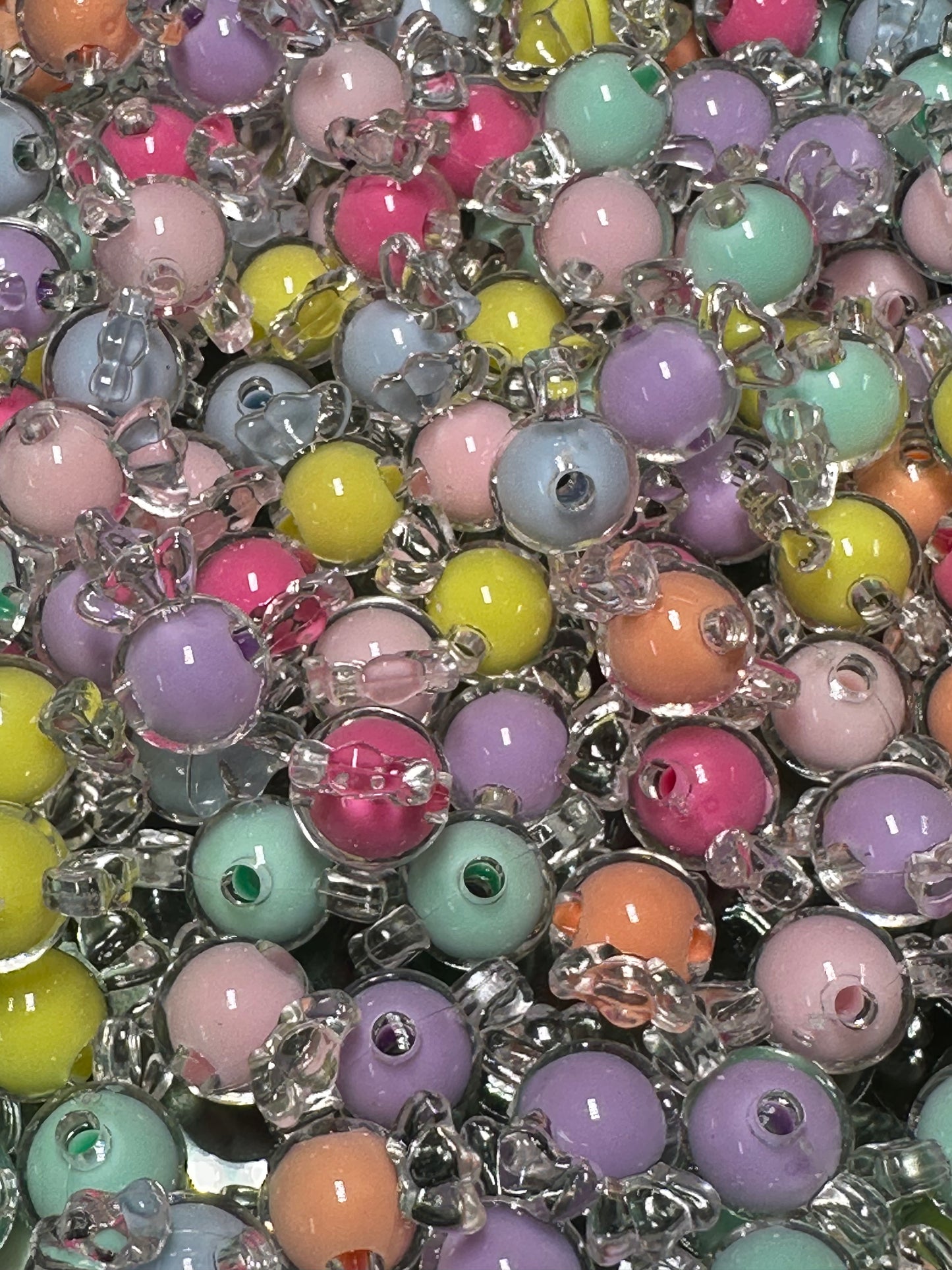 Candy-Shaped Acrylic Double Beads – Set of 10 🍬