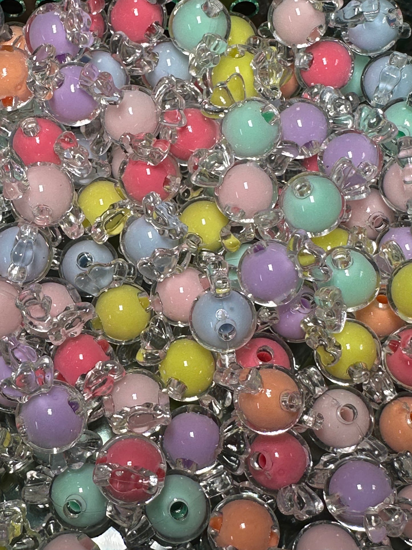 Candy-Shaped Acrylic Double Beads – Set of 10 🍬