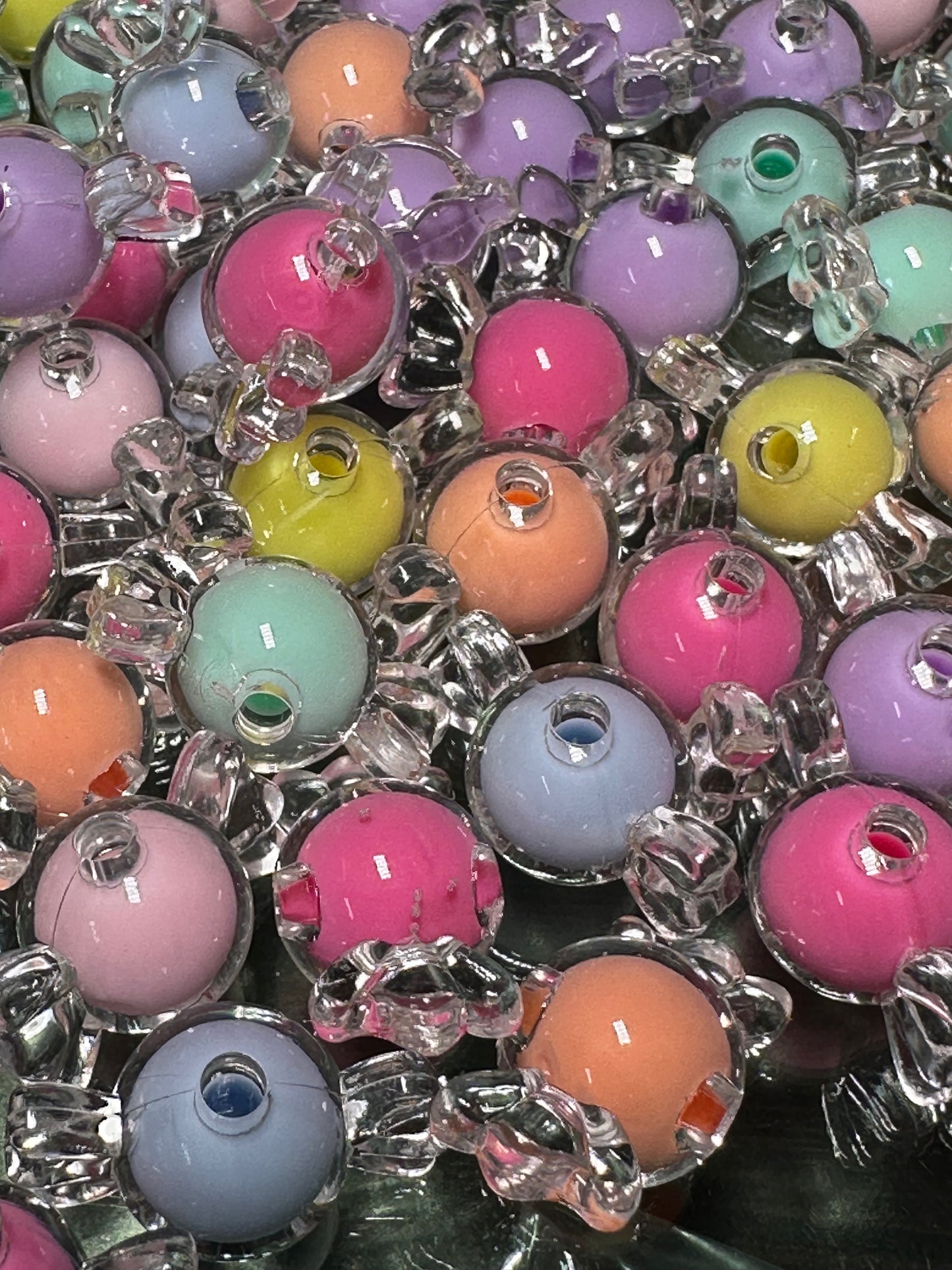 Candy-Shaped Acrylic Double Beads – Set of 10 🍬