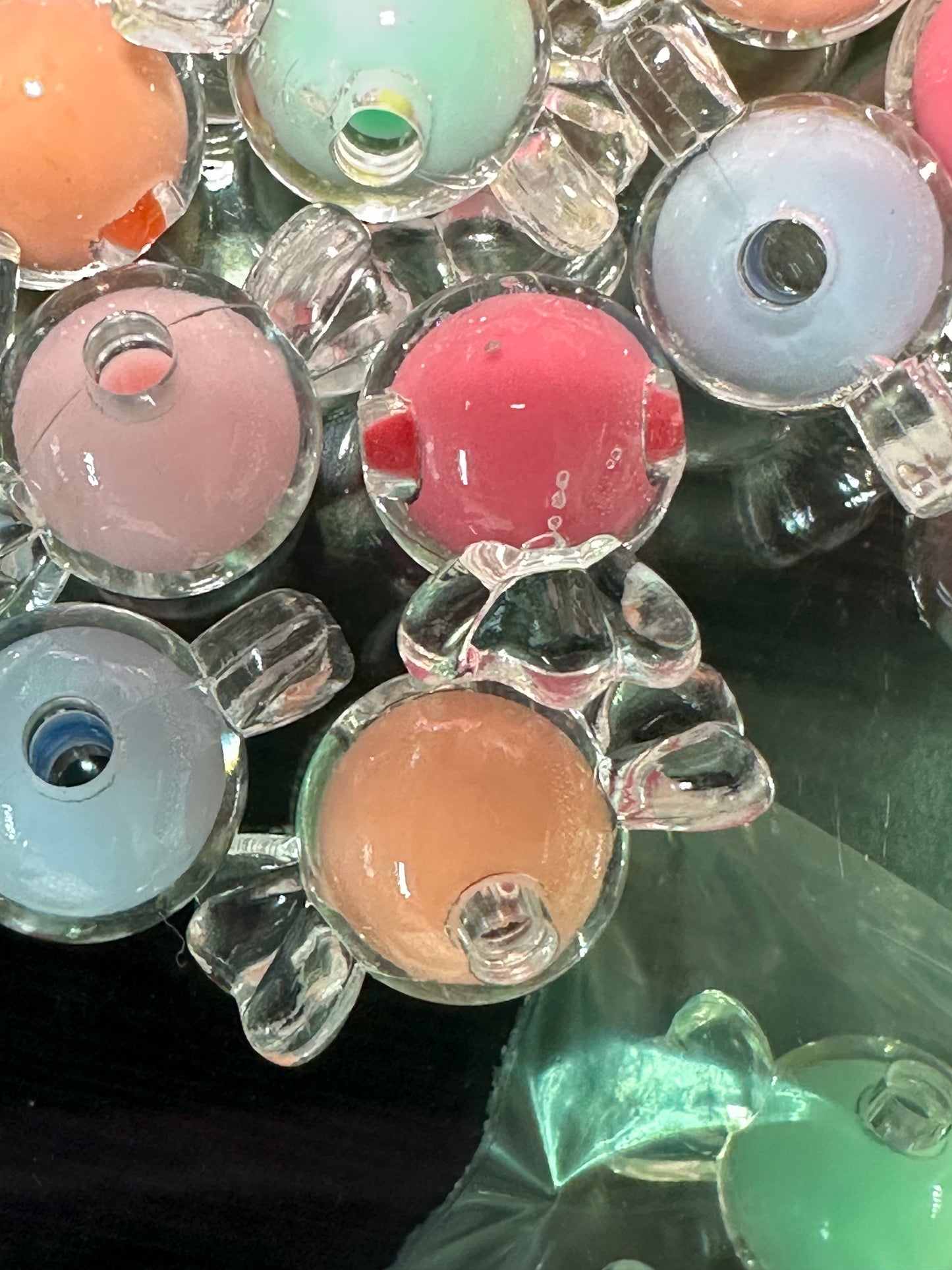Candy-Shaped Acrylic Double Beads – Set of 10 🍬