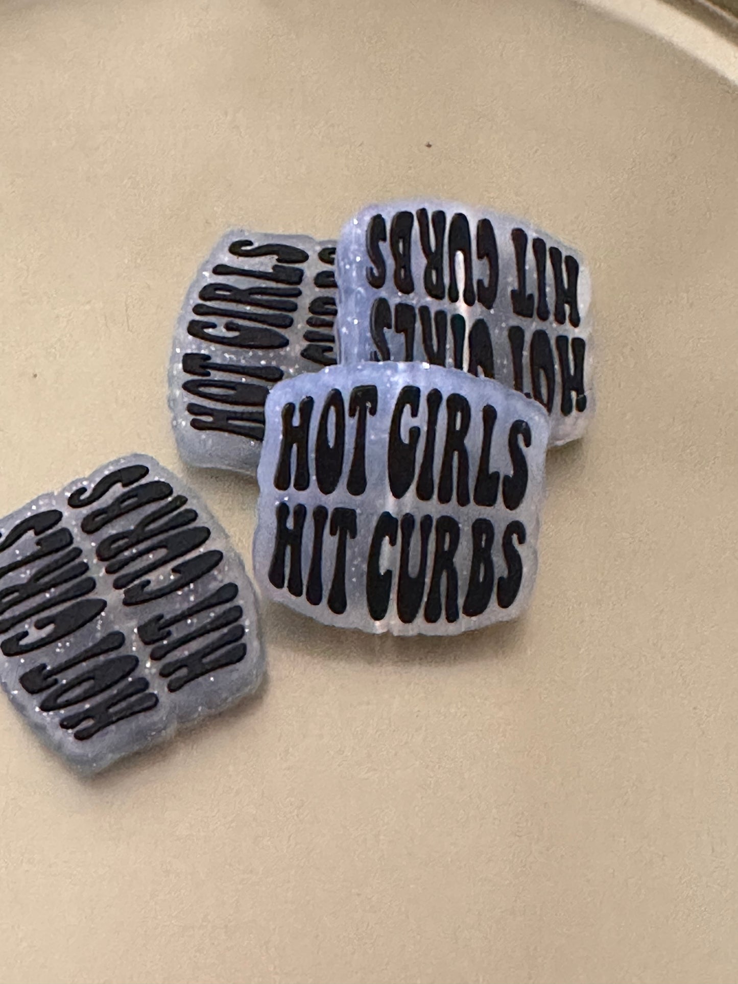 Hot Girls/ Focal Bead/ beadable pen/ Silicone  bead/ keychain bead/