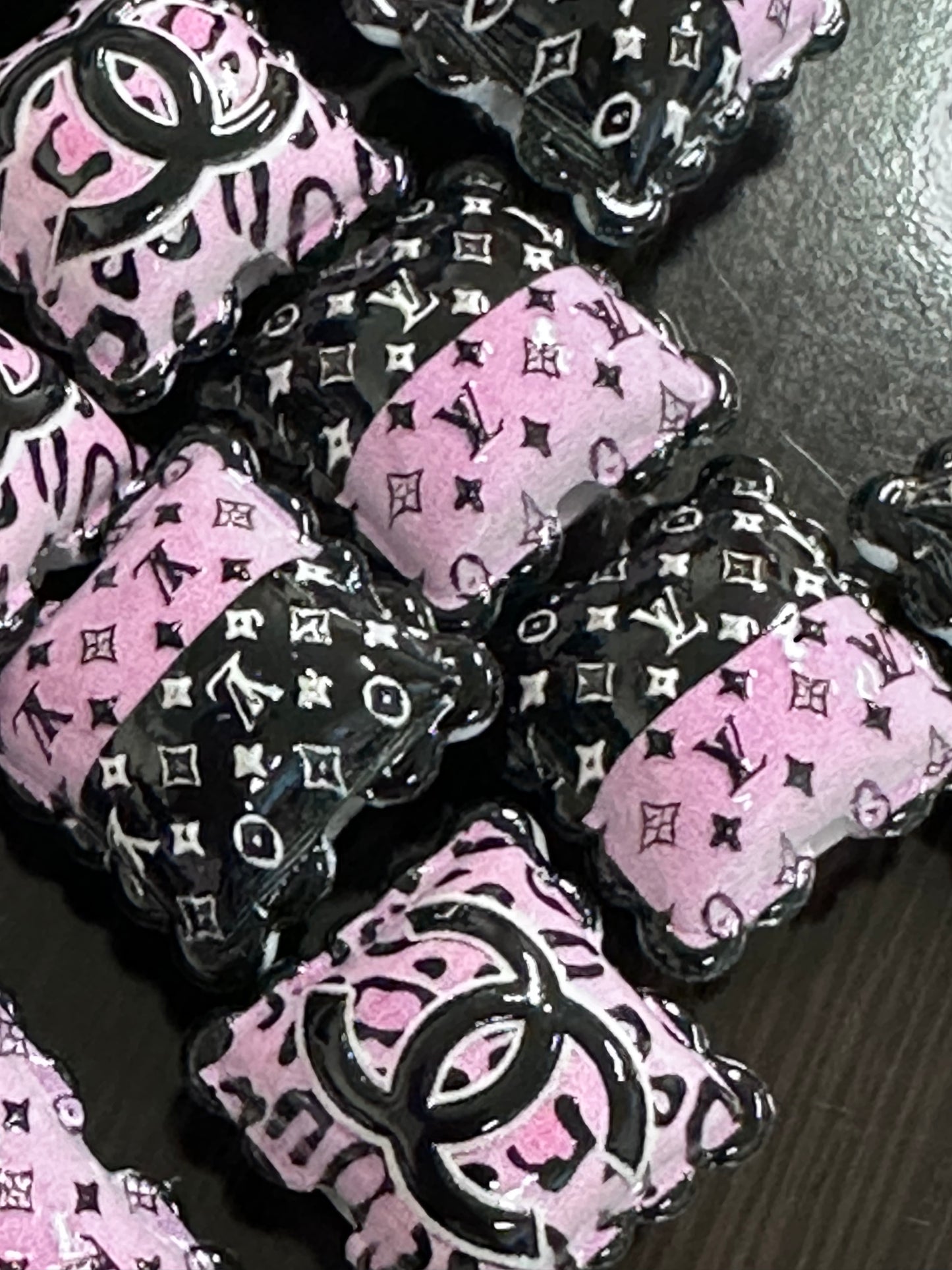 Favorite fancy pillow acrylic focal bead- set of 2/ focal bead/ pen beading / keychain bead/choose from two designers