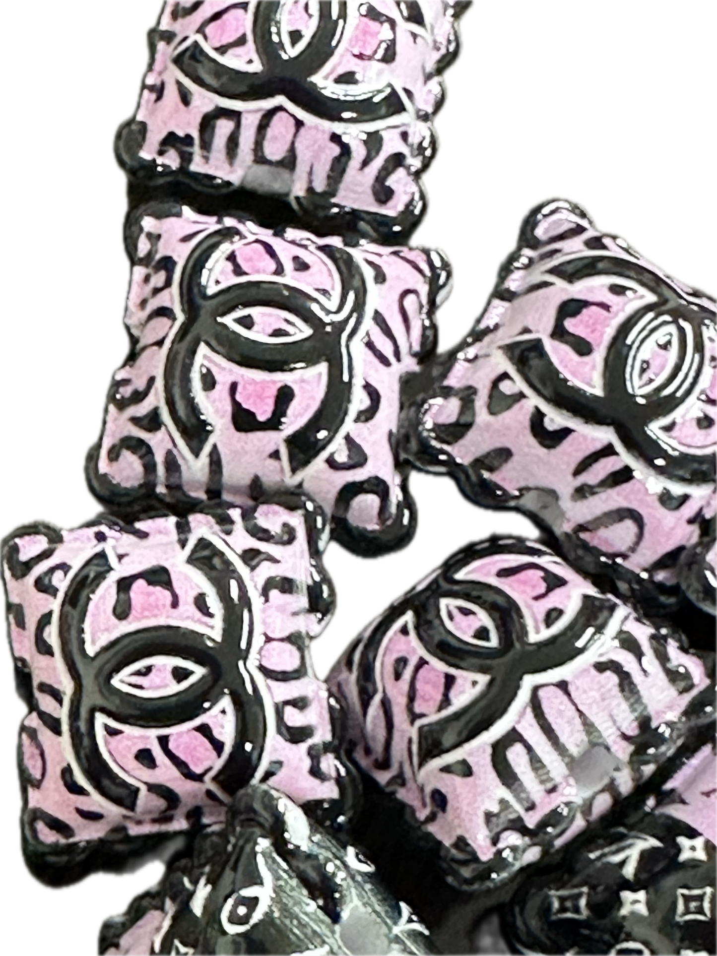 Favorite fancy pillow acrylic focal bead- set of 2/ focal bead/ pen beading / keychain bead/choose from two designers