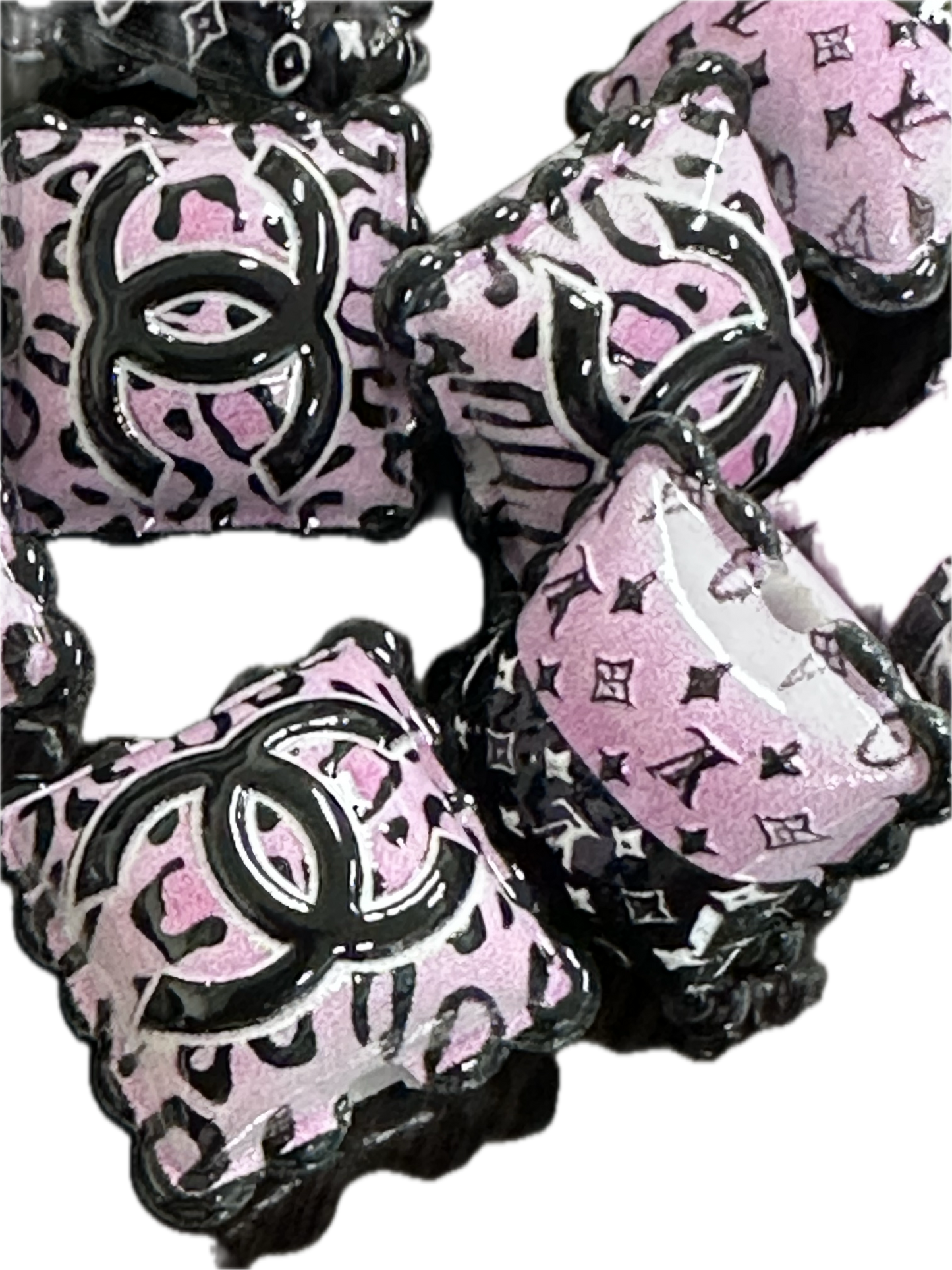 Favorite fancy pillow acrylic focal bead- set of 2/ focal bead/ pen beading / keychain bead/choose from two designers