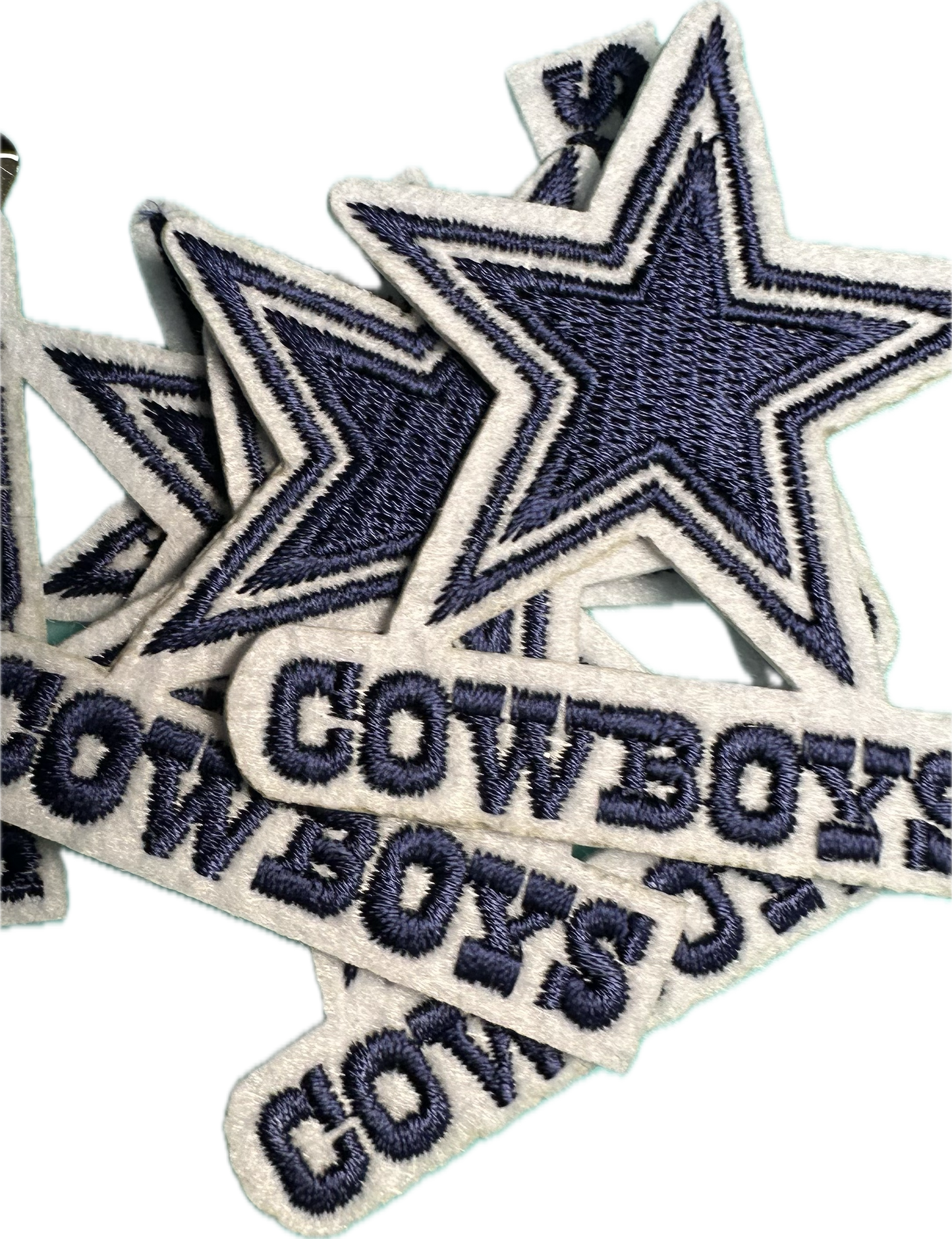 DALLAS COWBOYS IRON ON PATCH/ SIZE SMALL/ QUALITY MATERIAL/FABRIC PATCHES/FOOTBALL TEAM