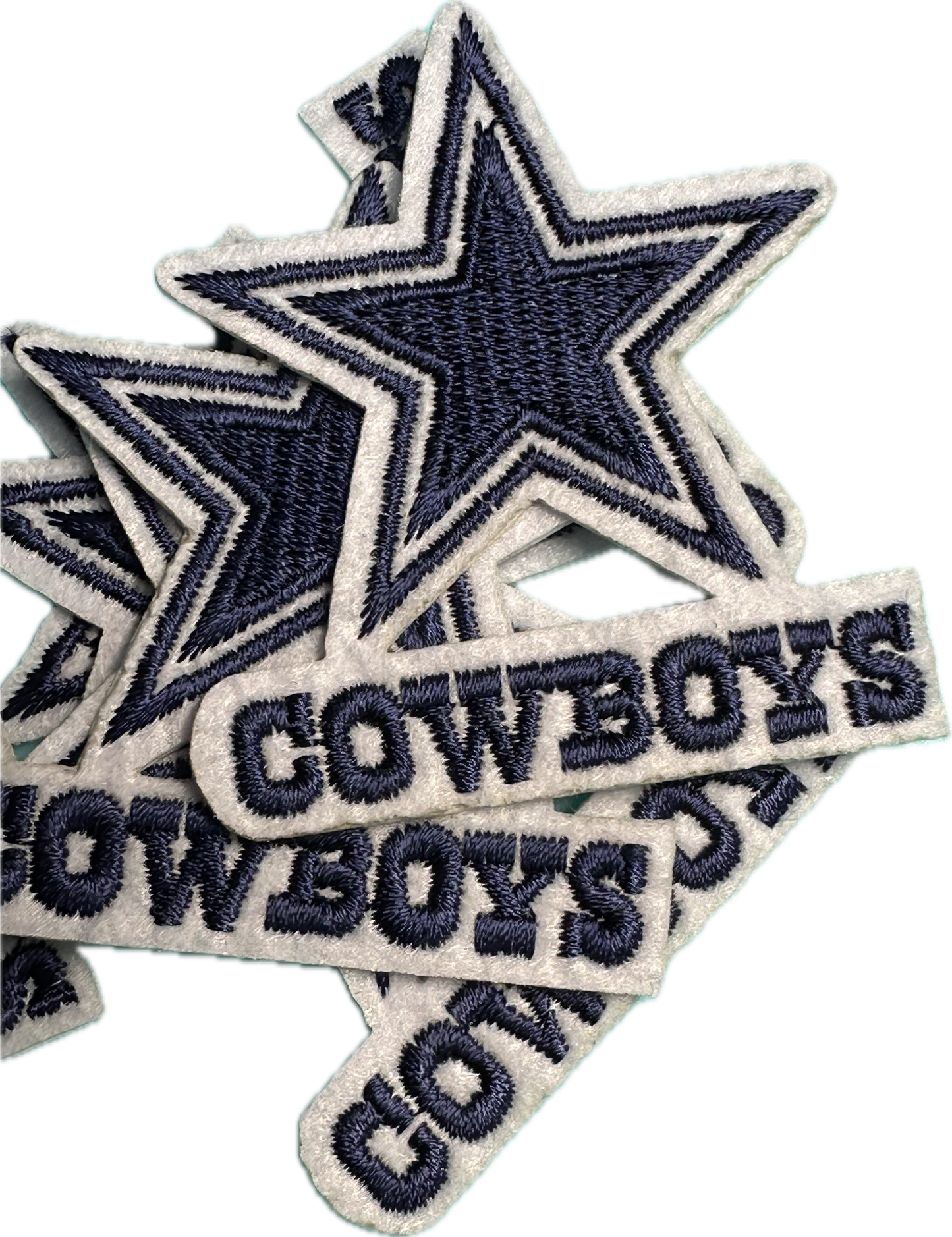 DALLAS COWBOYS IRON ON PATCH/ SIZE SMALL/ QUALITY MATERIAL/FABRIC PATCHES/FOOTBALL TEAM