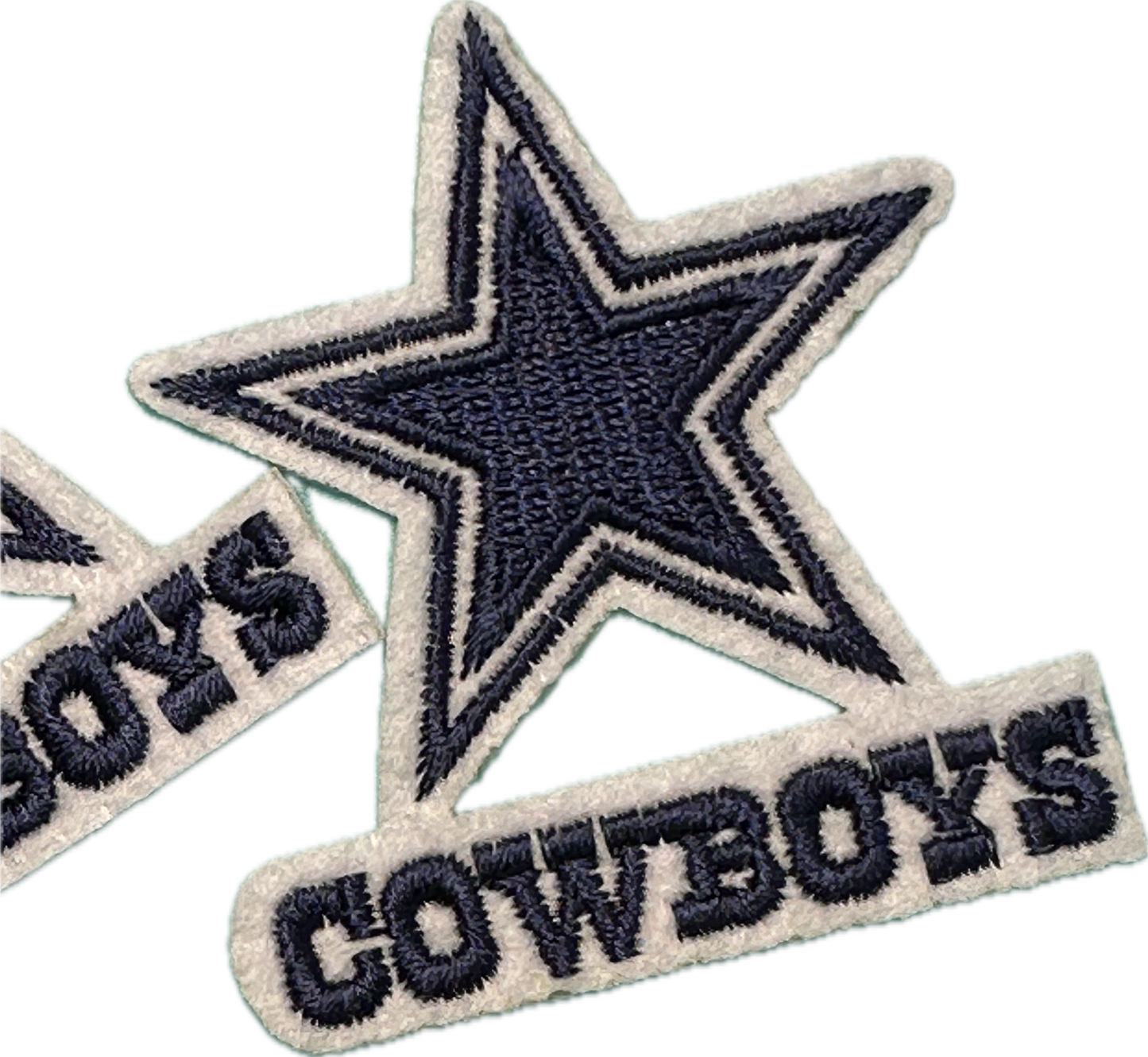 DALLAS COWBOYS IRON ON PATCH/ SIZE SMALL/ QUALITY MATERIAL/FABRIC PATCHES/FOOTBALL TEAM