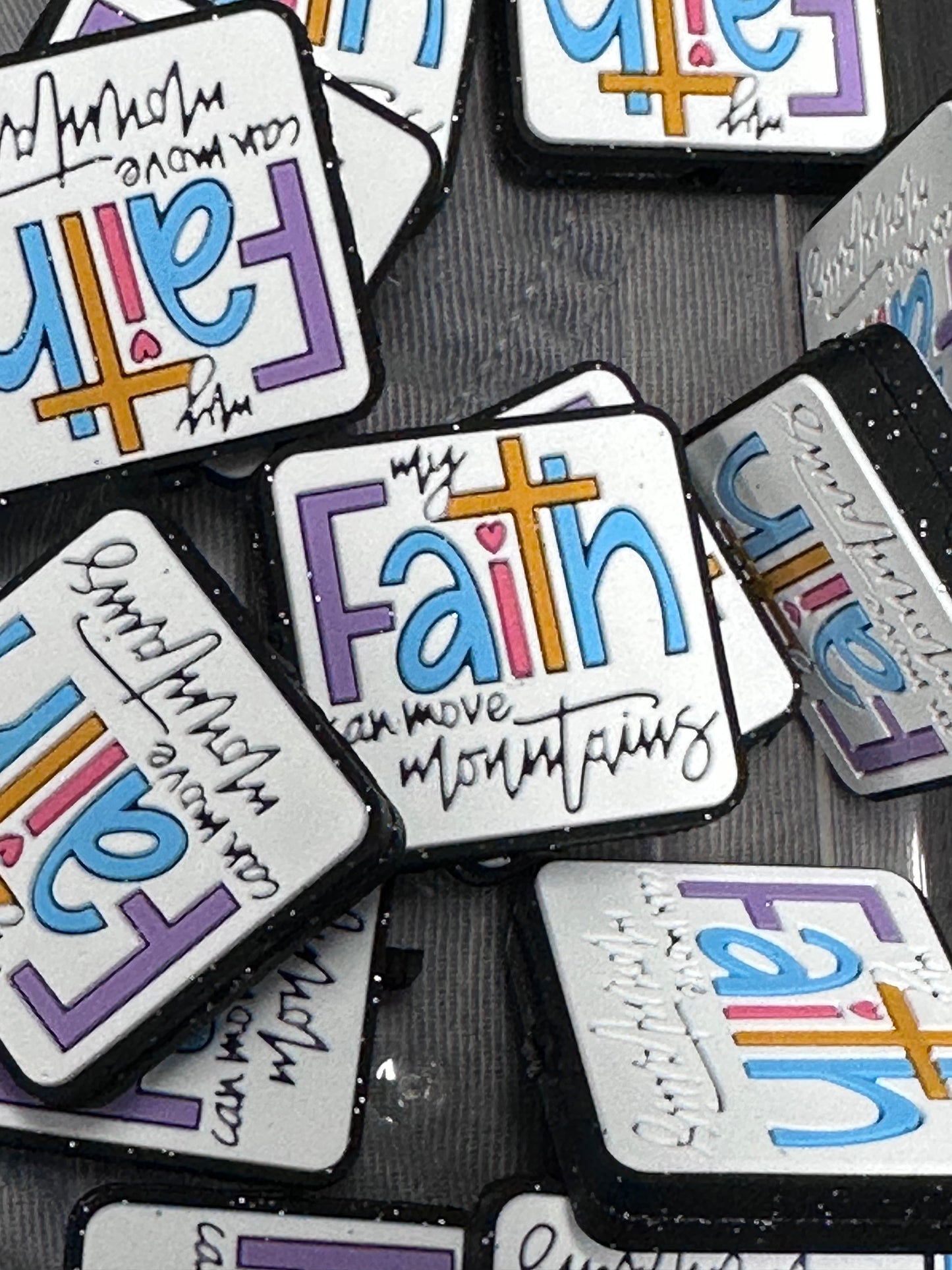 Faith God/ Focal Bead/ beadable pen/ Silicone  bead/ keychain bead/Faith/Jesus