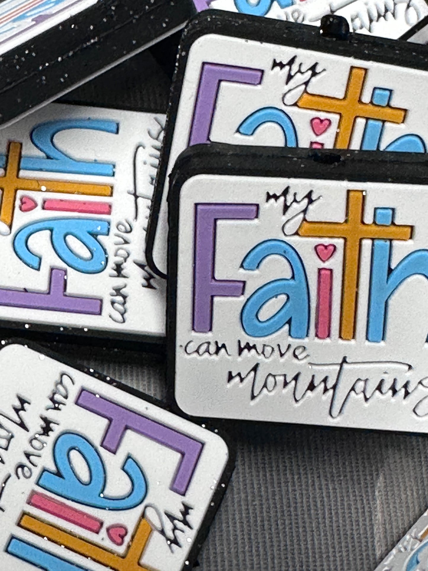 Faith God/ Focal Bead/ beadable pen/ Silicone  bead/ keychain bead/Faith/Jesus