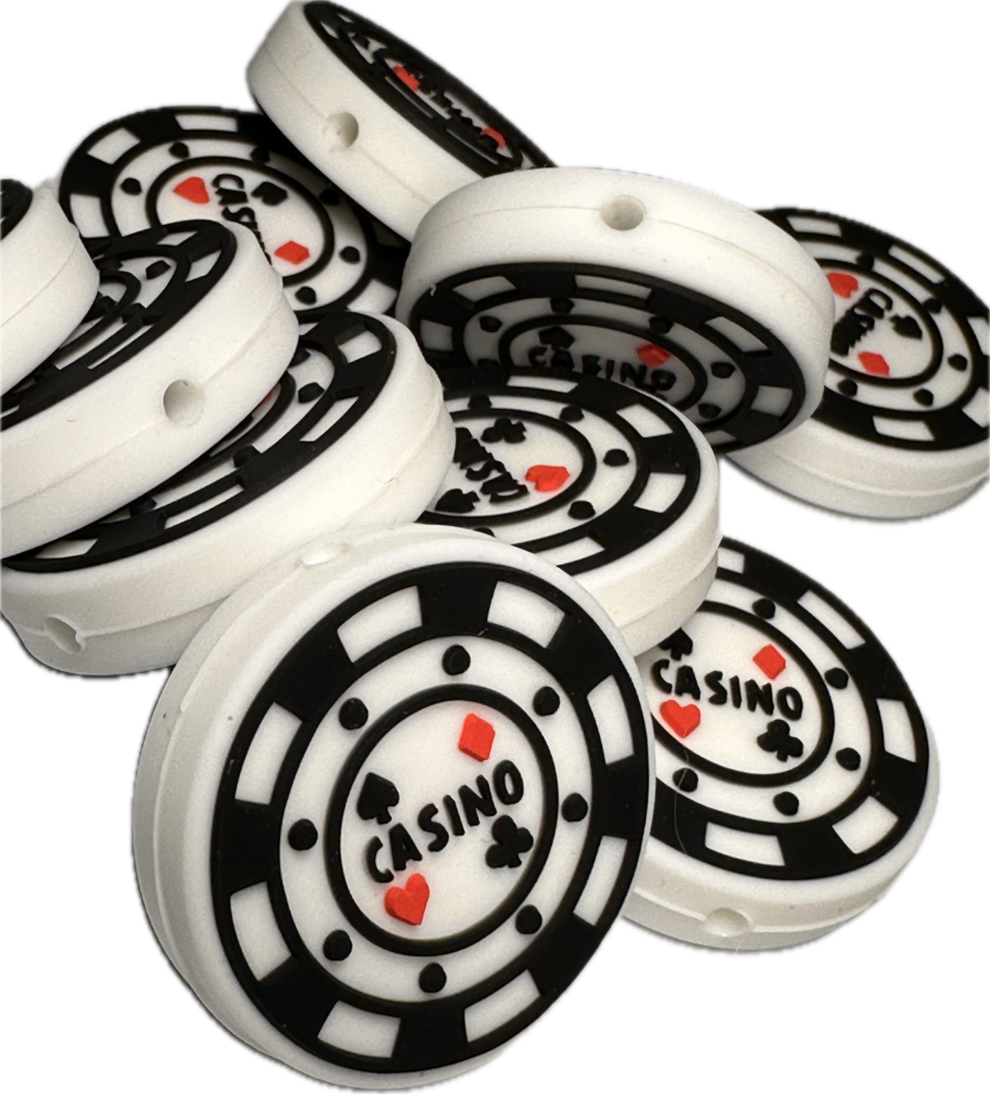 Casino focal bead/ slot machine/ casino chips/ Vegas/ sin city/ cruise/ poker chip