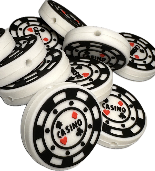 Casino focal bead/ slot machine/ casino chips/ Vegas/ sin city/ cruise/ poker chip