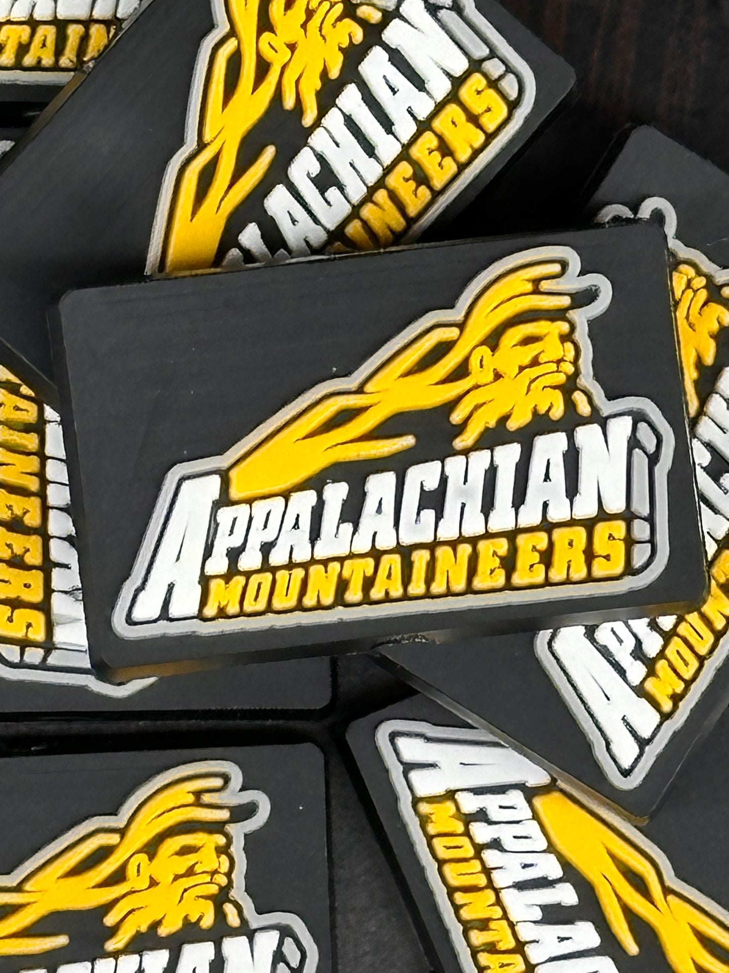 Appalachian Mountaineers focal beads/  beadable pen/ Silicone  bead/ keychain bead / Football/