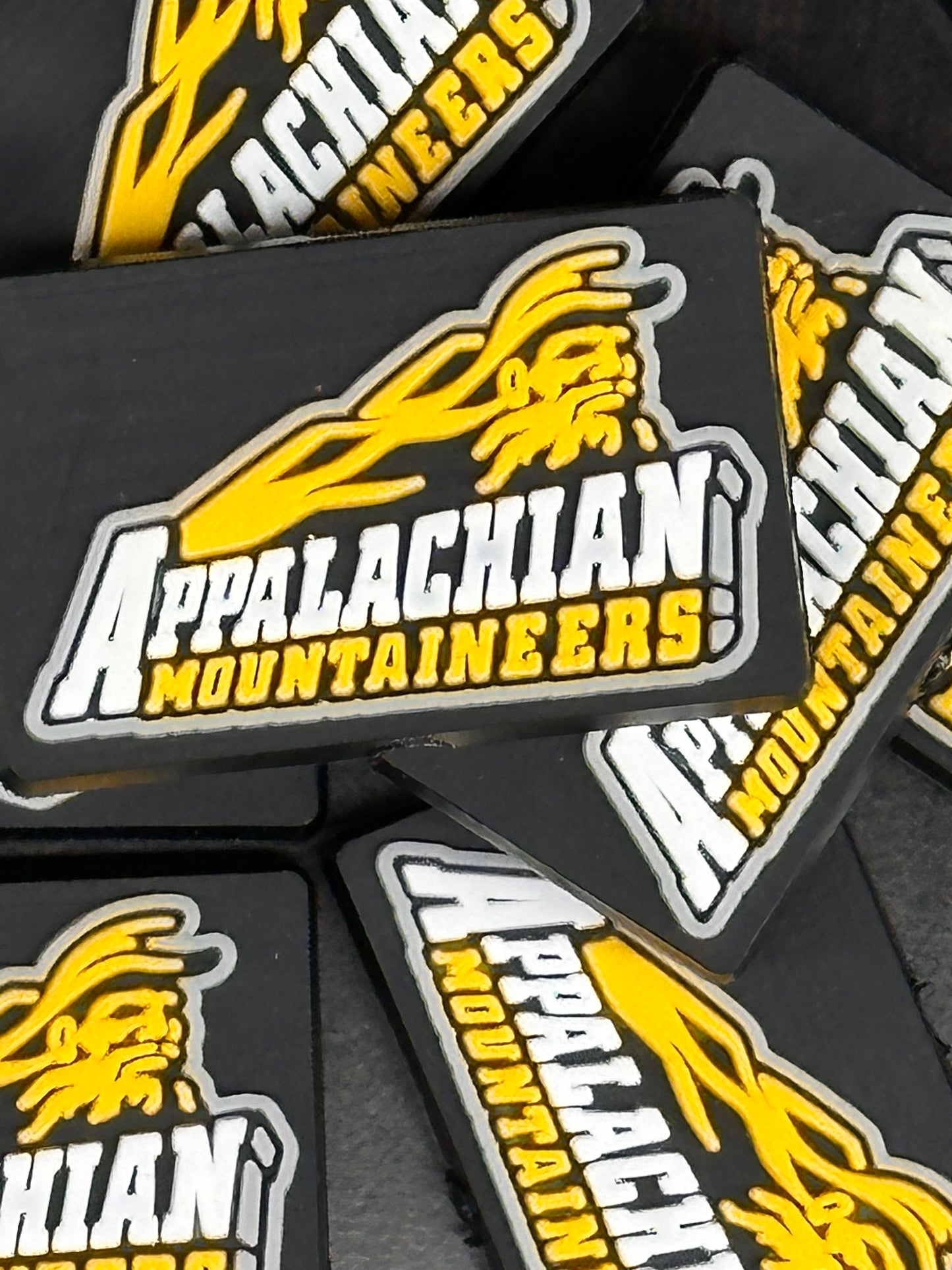 Appalachian Mountaineers focal beads/  beadable pen/ Silicone  bead/ keychain bead / Football/