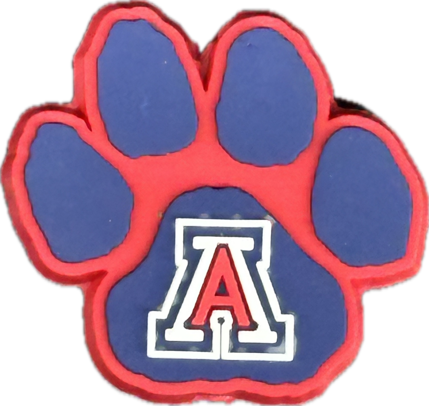 Arizona Wildcats/ University of Arizona focal bead / sports silicone bead