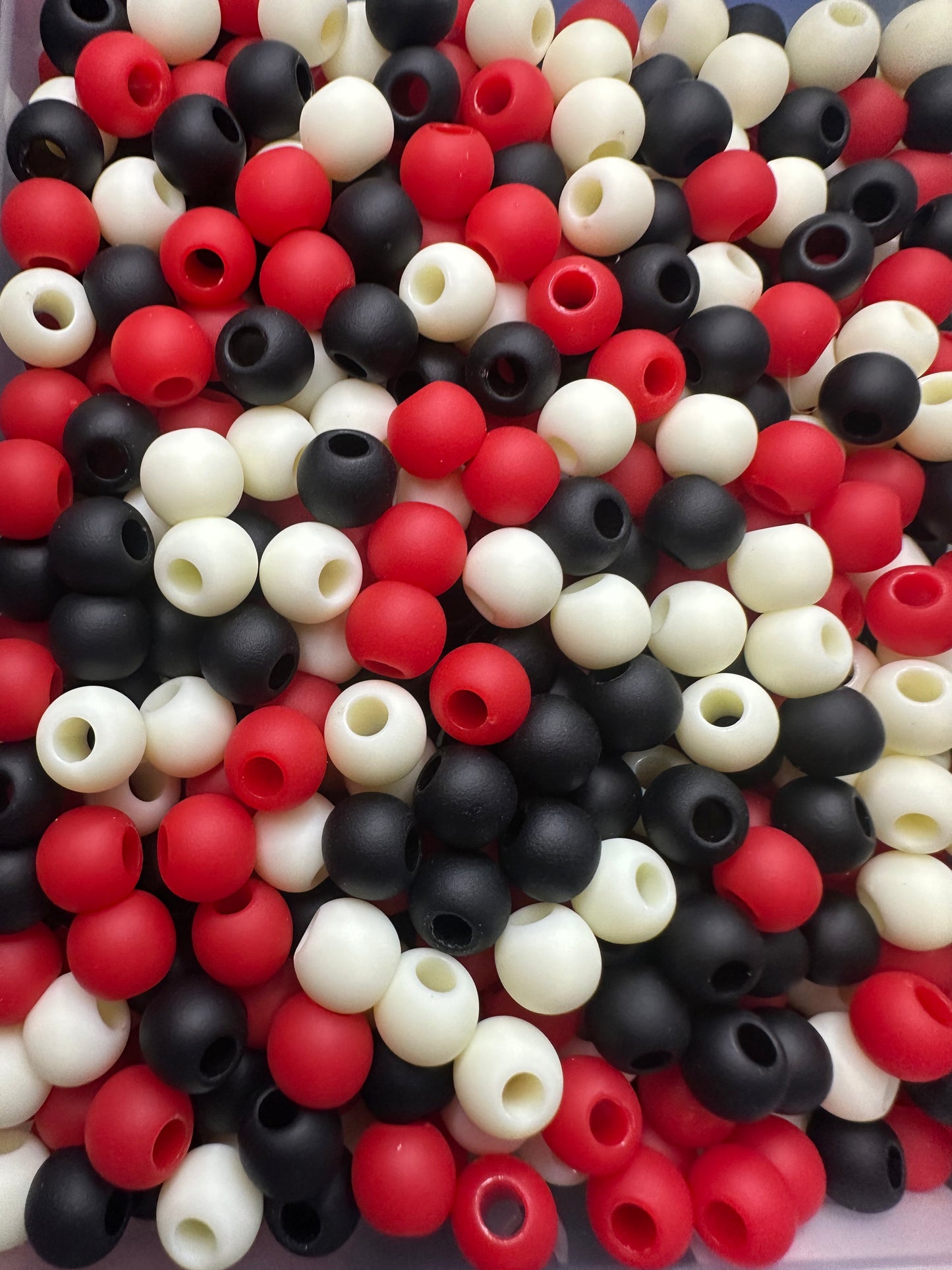 Georgia colors barrel shaped beads/10mm beads/ beadable pen/ keychain bead/ large hole acrylic beads