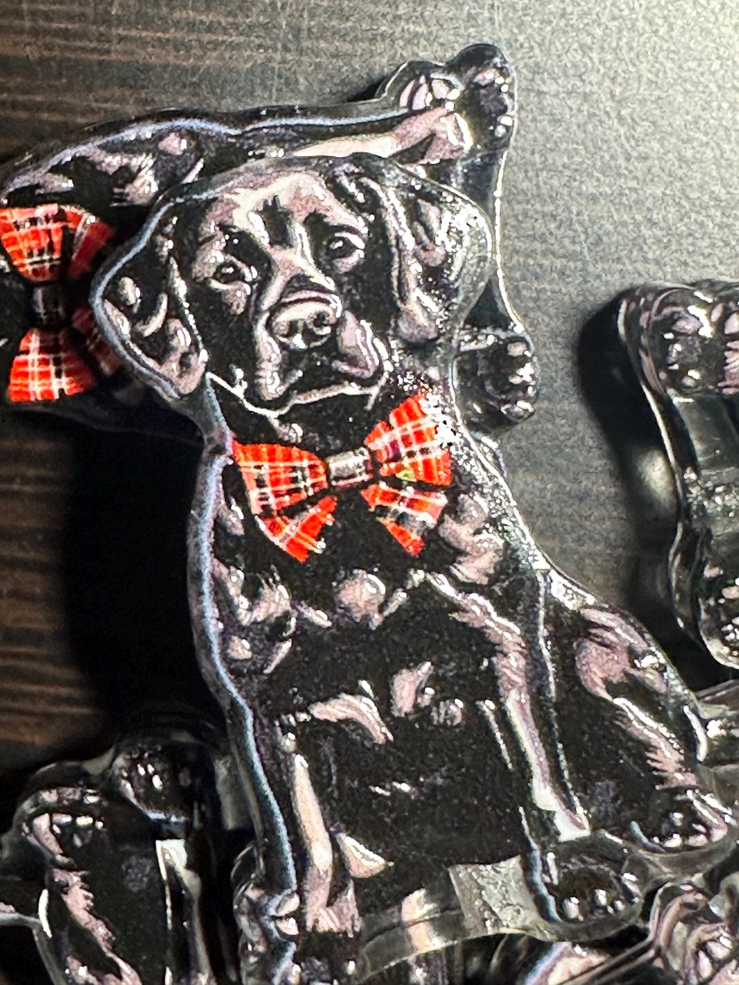 Black Lab Labrador dog acrylic focal bead- set of 2/ focal bead/ pen beading / keychain bead/