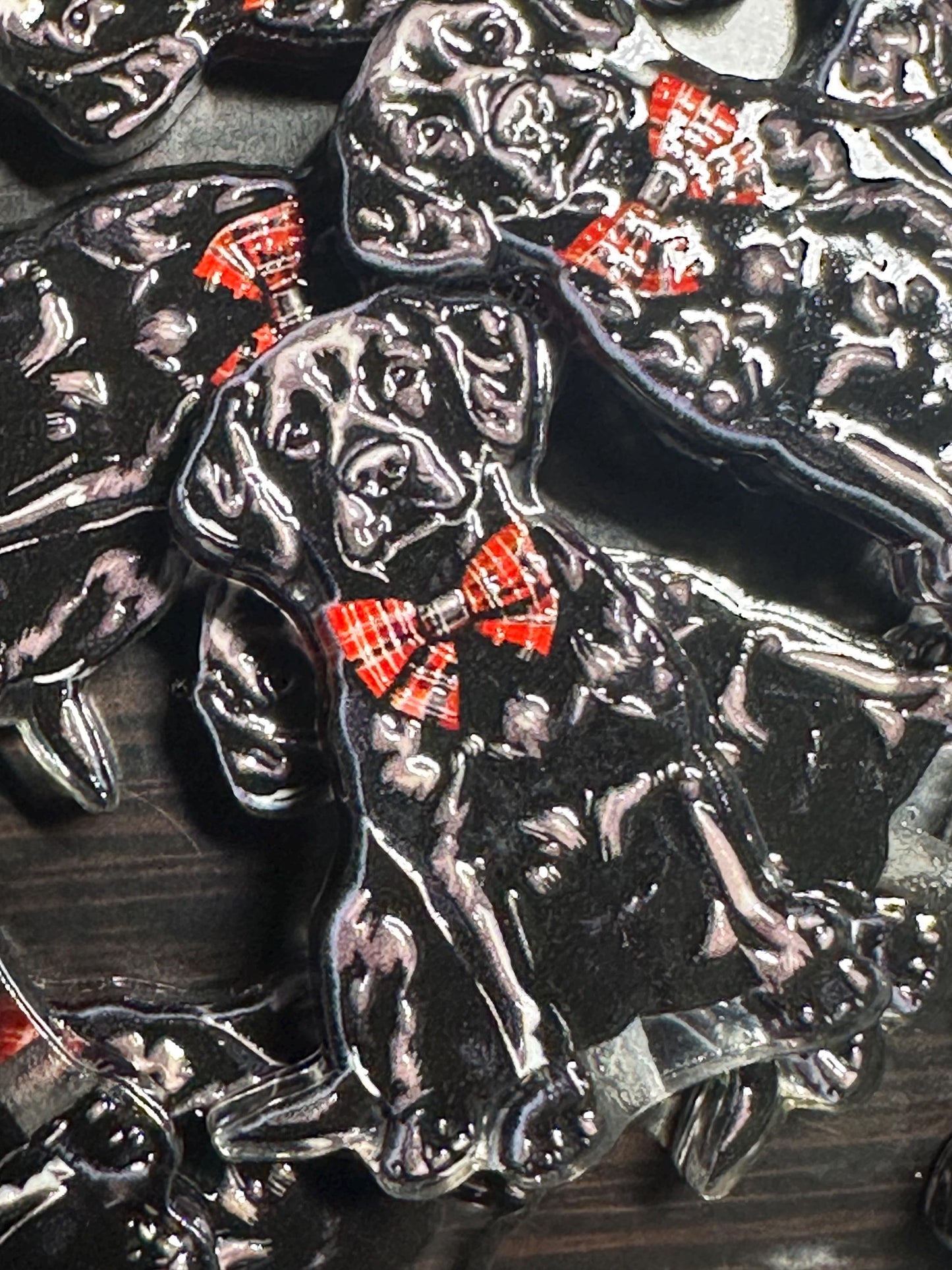 Black Lab Labrador dog acrylic focal bead- set of 2/ focal bead/ pen beading / keychain bead/