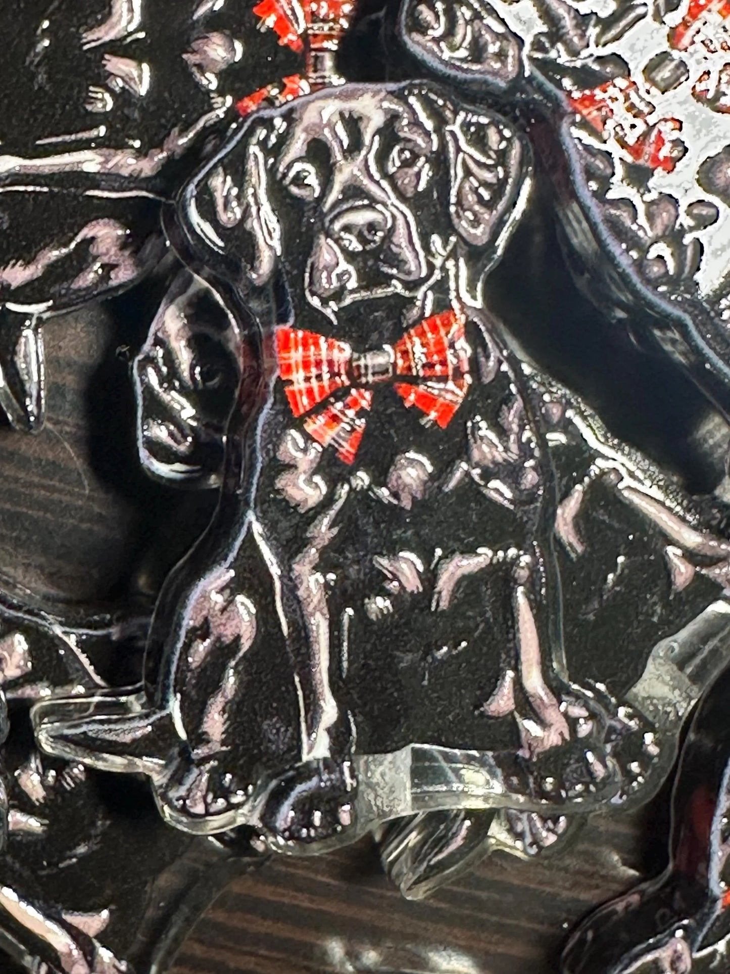 Black Lab Labrador dog acrylic focal bead- set of 2/ focal bead/ pen beading / keychain bead/