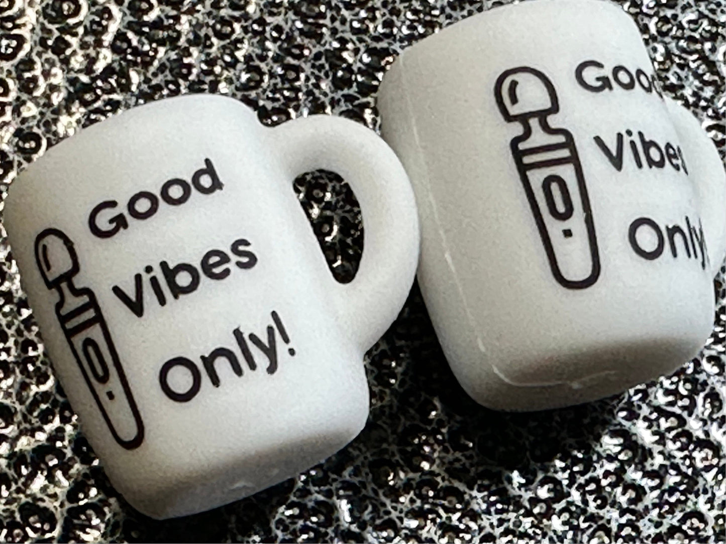 naughty bead/  mug Focal Bead/ beadable pen/ Silicone  bead/ coffee cup/ keychain bead/ mom/ good vibes only / naughty