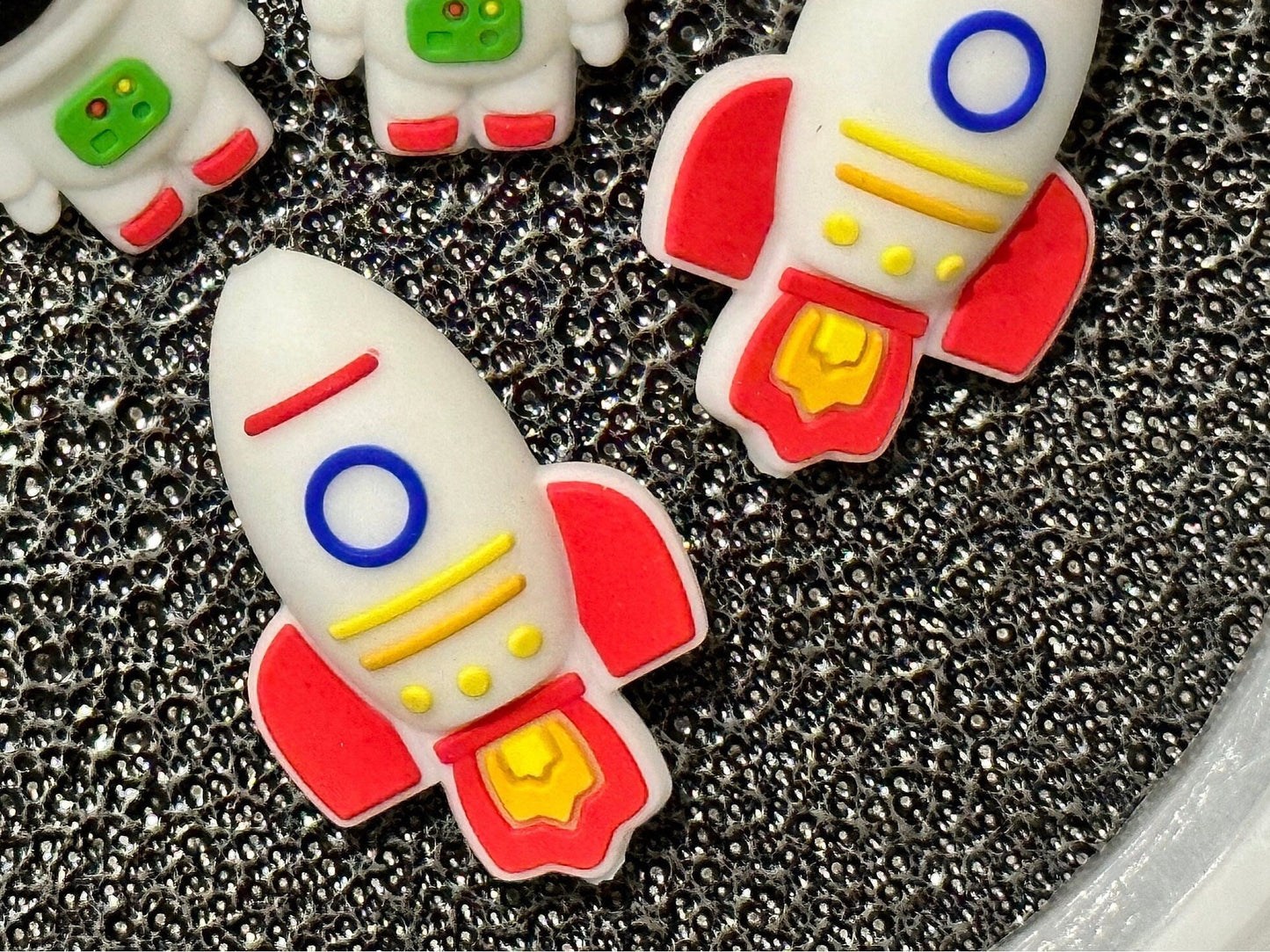 Spaceship focal bead/ bling pens/ keychain/ silicone bead /space shuttle/ rocket