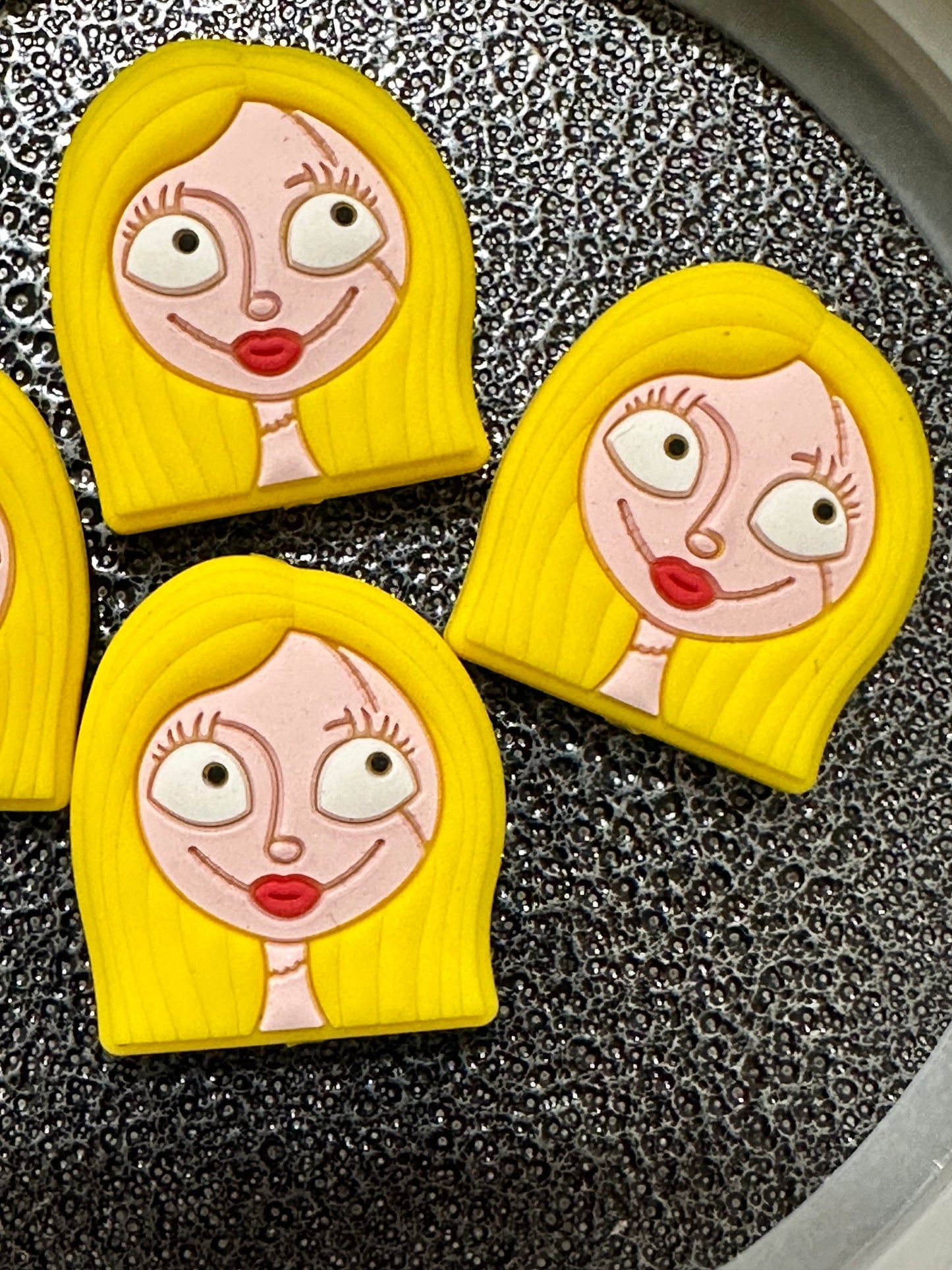 Blonde Girl /  Focal Bead/ beadable pen/ Silicone  bead/ keychain bead/  horror