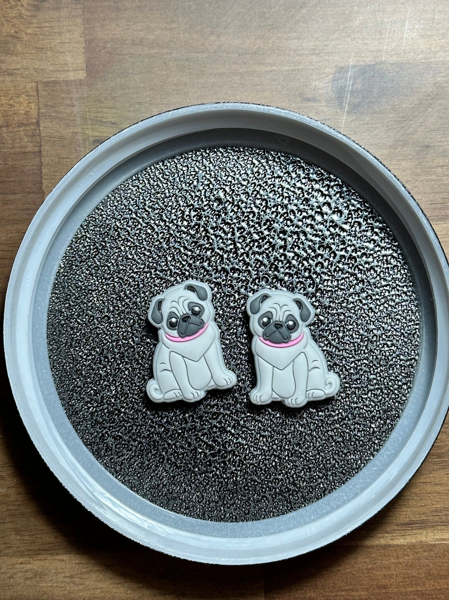 Pug dog focal beads/  Focal Bead/ beadable pen/ Silicone  bead/ keychain bead/ pet/ pug/ puppy