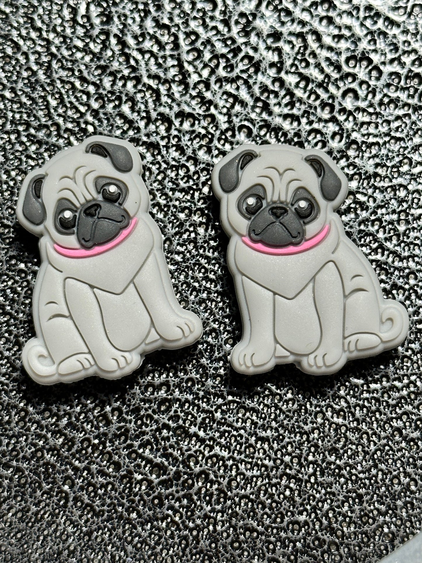 Pug dog focal beads/  Focal Bead/ beadable pen/ Silicone  bead/ keychain bead/ pet/ pug/ puppy