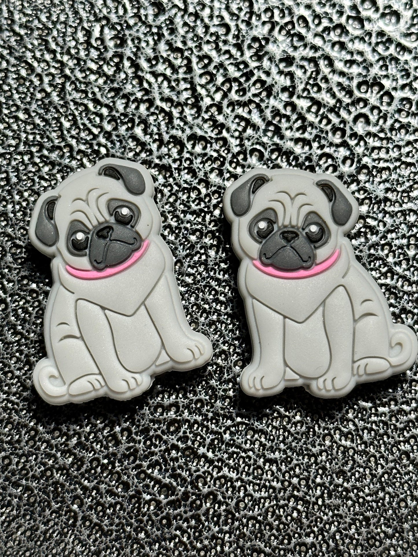 Pug dog focal beads/  Focal Bead/ beadable pen/ Silicone  bead/ keychain bead/ pet/ pug/ puppy