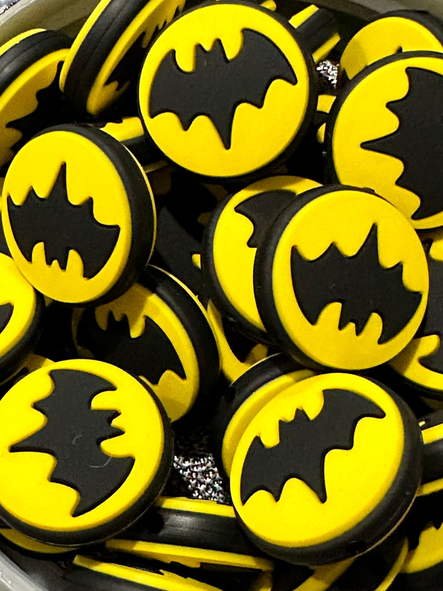 Bat /  Focal Bead/ beadable pen/ Silicone  bead/ keychain bead/  hero / man / Gotham