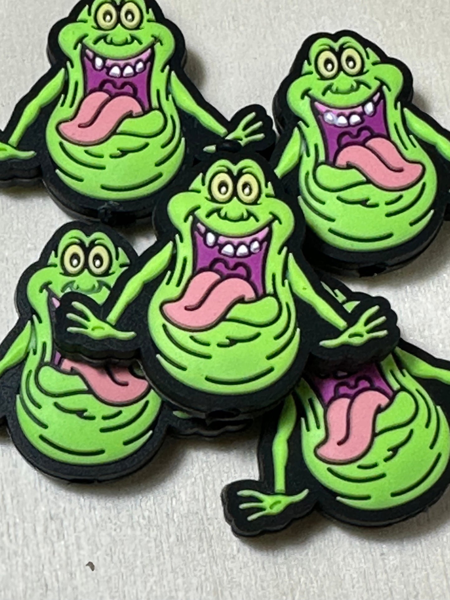 Green monster beads  /Focal Bead/ beadable pen/ Silicone  bead/ keychain beads/slime/ ghost