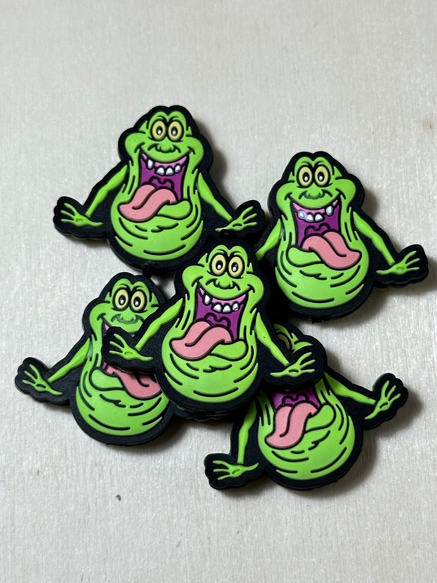 Green monster beads  /Focal Bead/ beadable pen/ Silicone  bead/ keychain beads/slime/ ghost