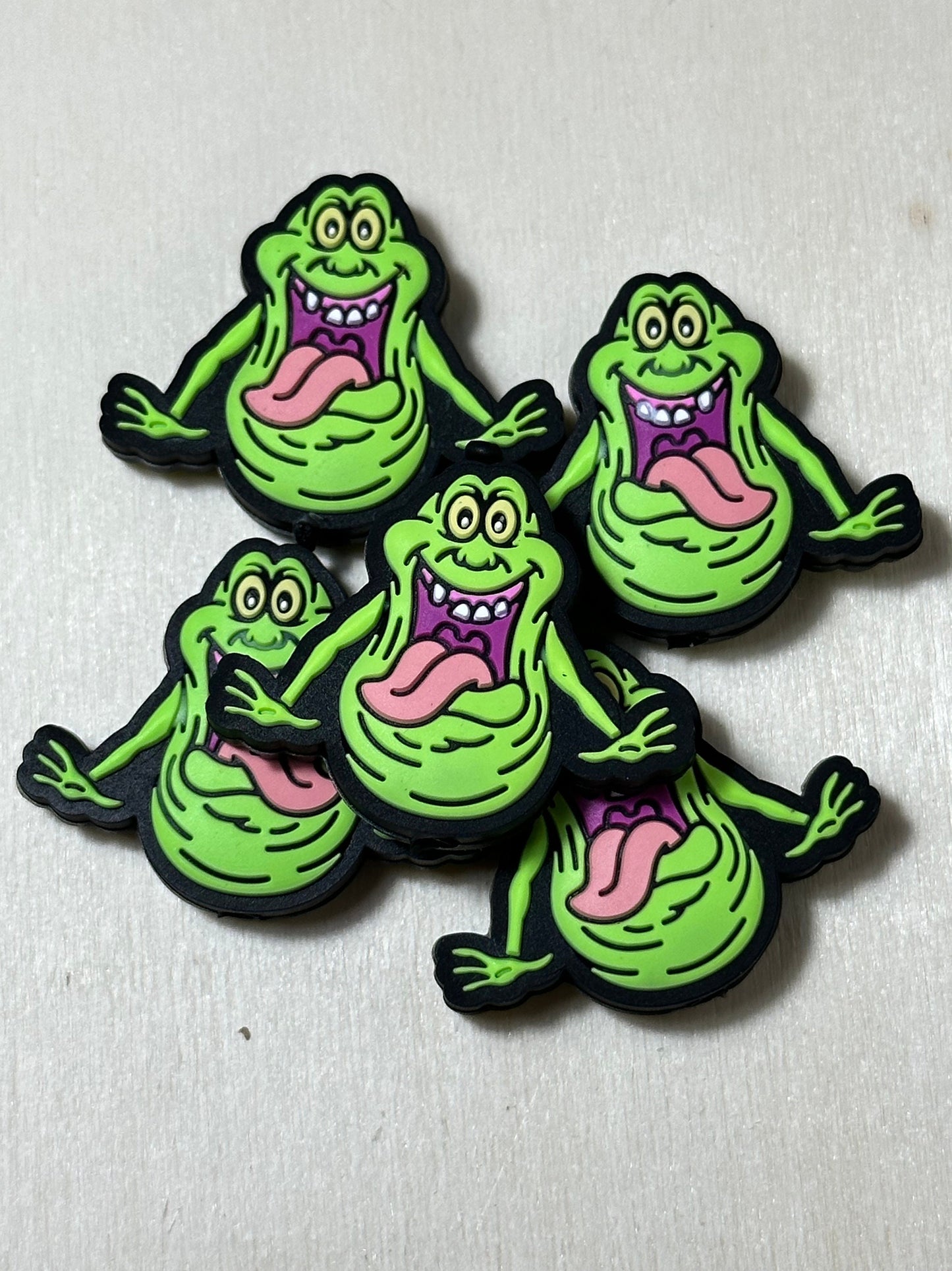 Green monster beads  /Focal Bead/ beadable pen/ Silicone  bead/ keychain beads/slime/ ghost