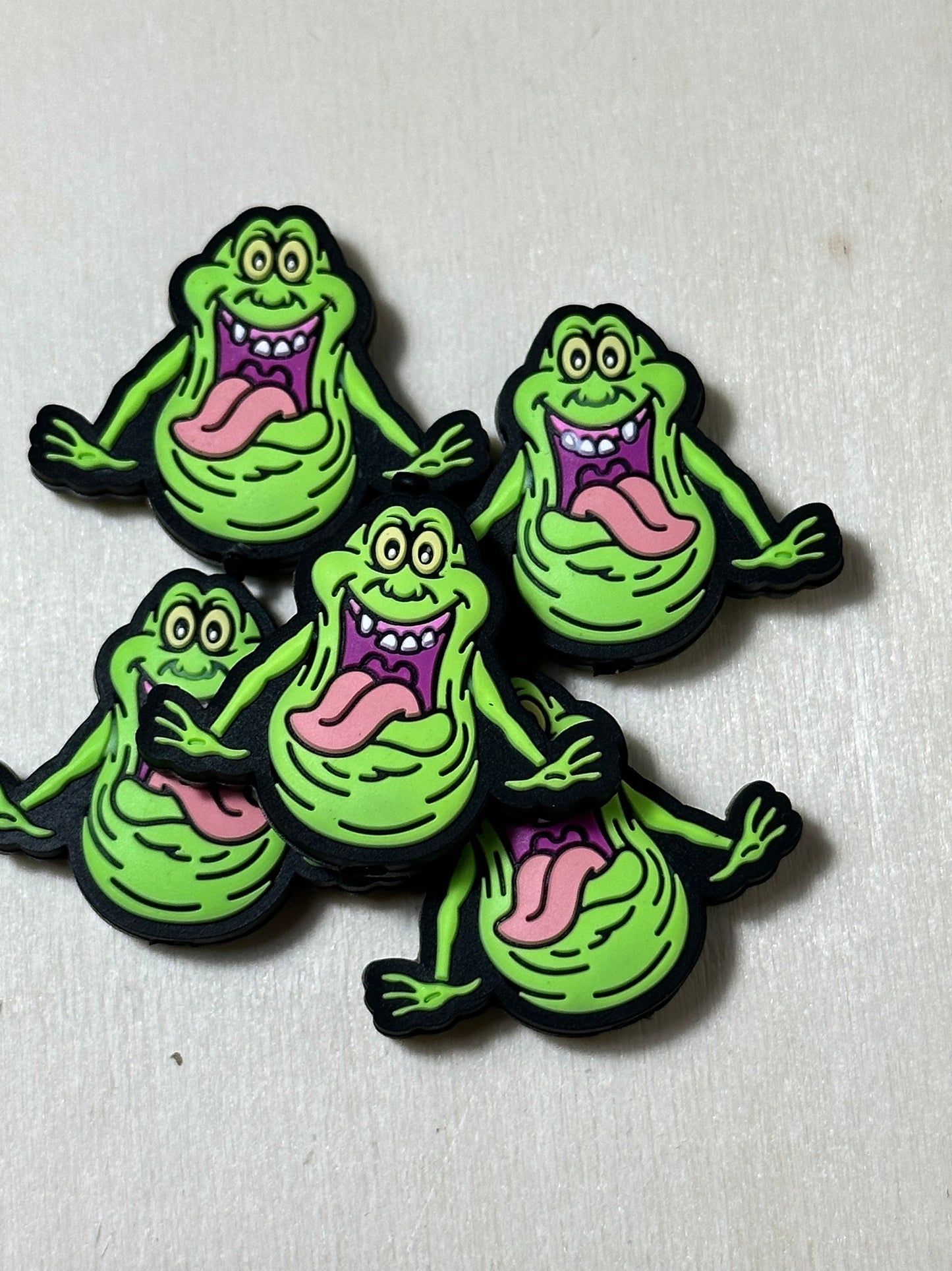 Green monster beads  /Focal Bead/ beadable pen/ Silicone  bead/ keychain beads/slime/ ghost