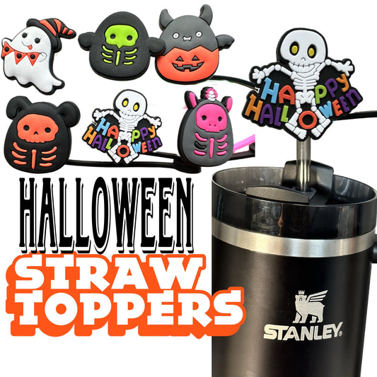 Straw Cap Cover/ Reusable/ Tumbler/ Stan Cup Accessories/ Halloween/Ghost