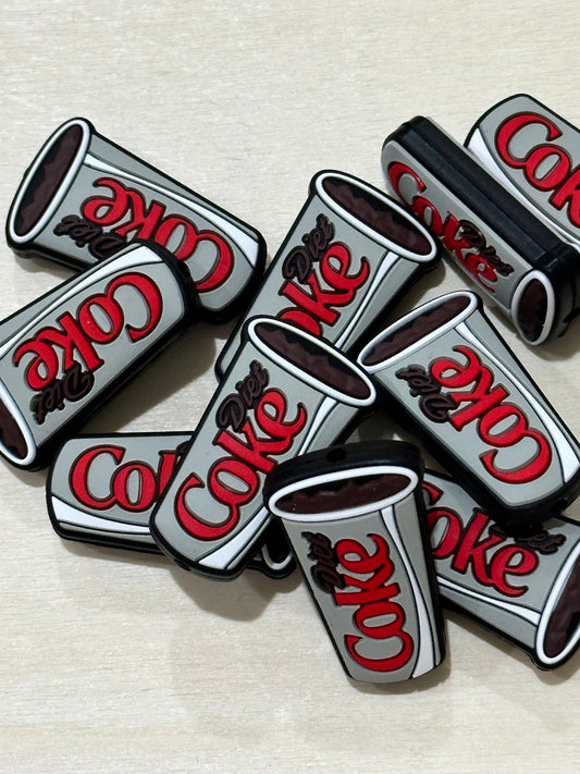 Diet Soda Focal Bead/ beadable pen/ Silicone  bead/ keychain beads/ cola/ / soda/