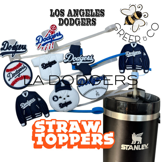 Straw Cap Cover/ Reusable/ Tumbler/ Stan Cup Accessories/ Straw topper/ MLB/ Los Angeles/ LA