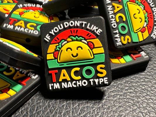 Taco Nacho Focal Bead/ beadable pen/ Silicone bead/ keychain bead/DIY/