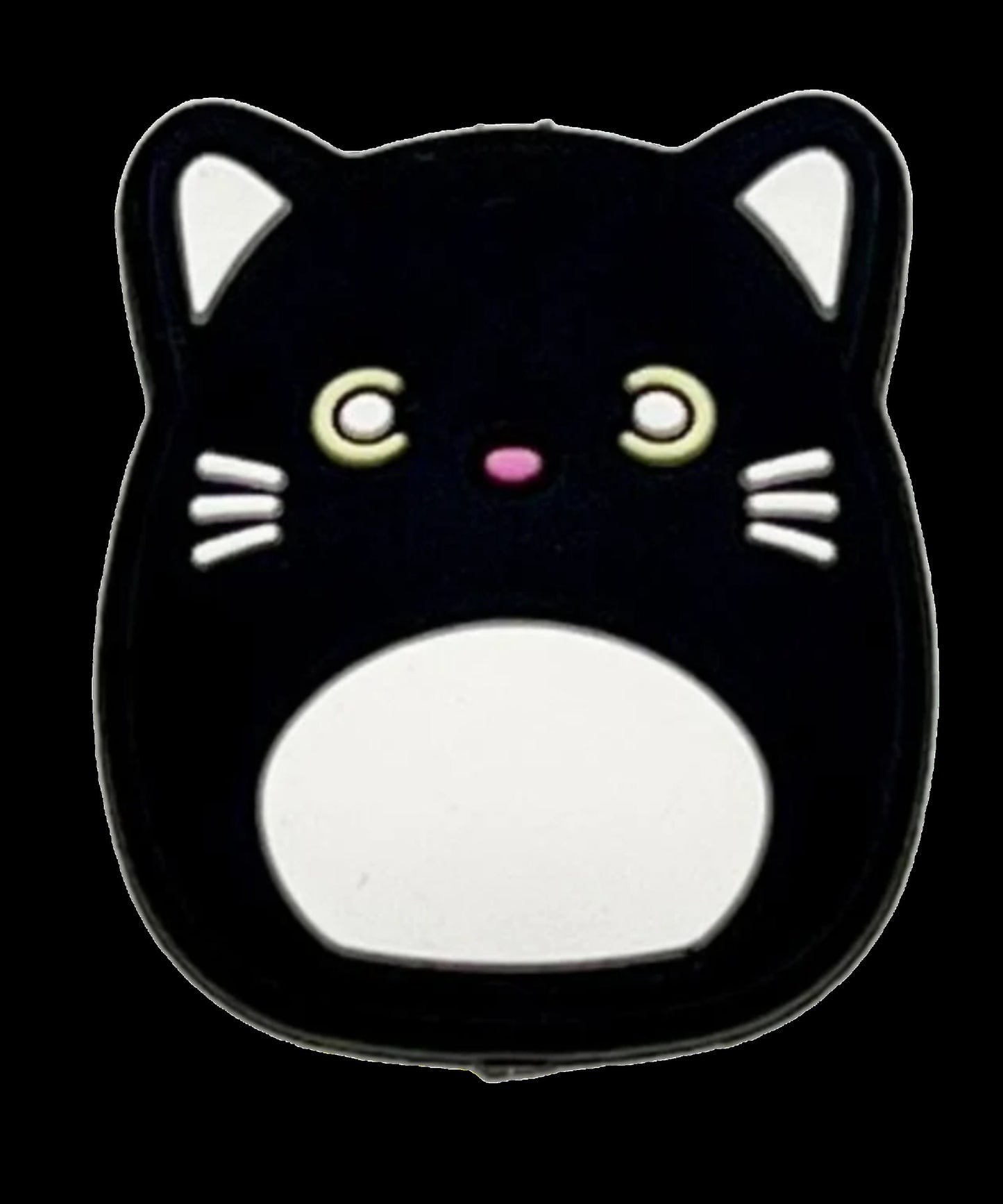 Black cat focal bead/ beadable pen/ Silicone  bead/ animal/ keychain bead/ kitty/