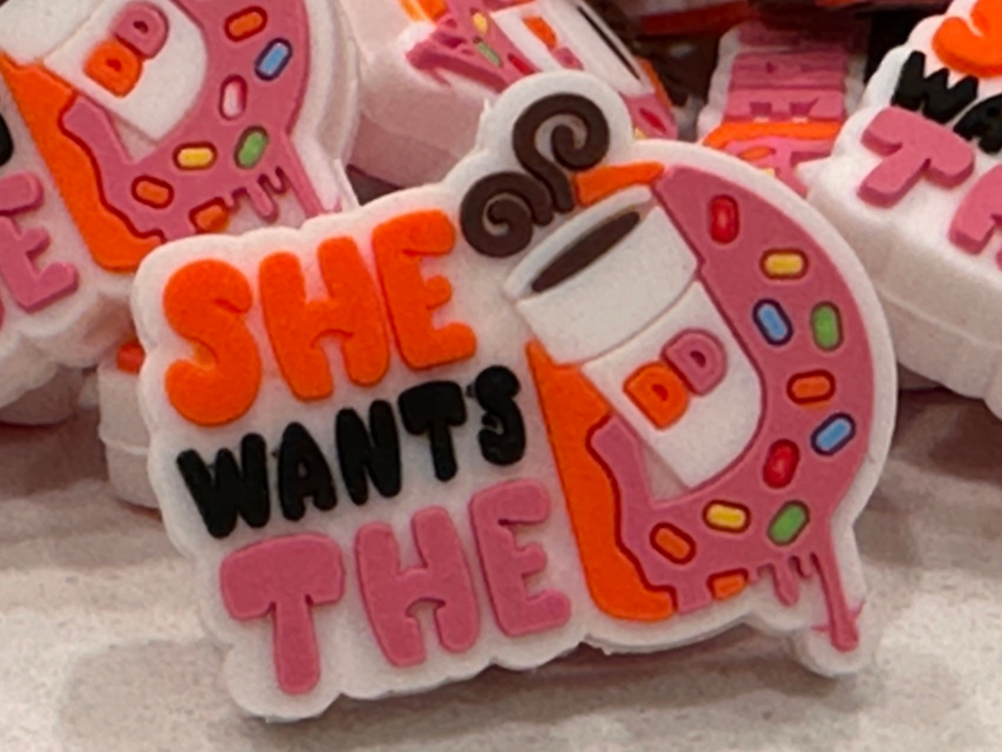 Coffee Donut focal beads / Focal Bead/ beadable pen/ Silicone  bead/ keychain bead/ DIY/ Donuts