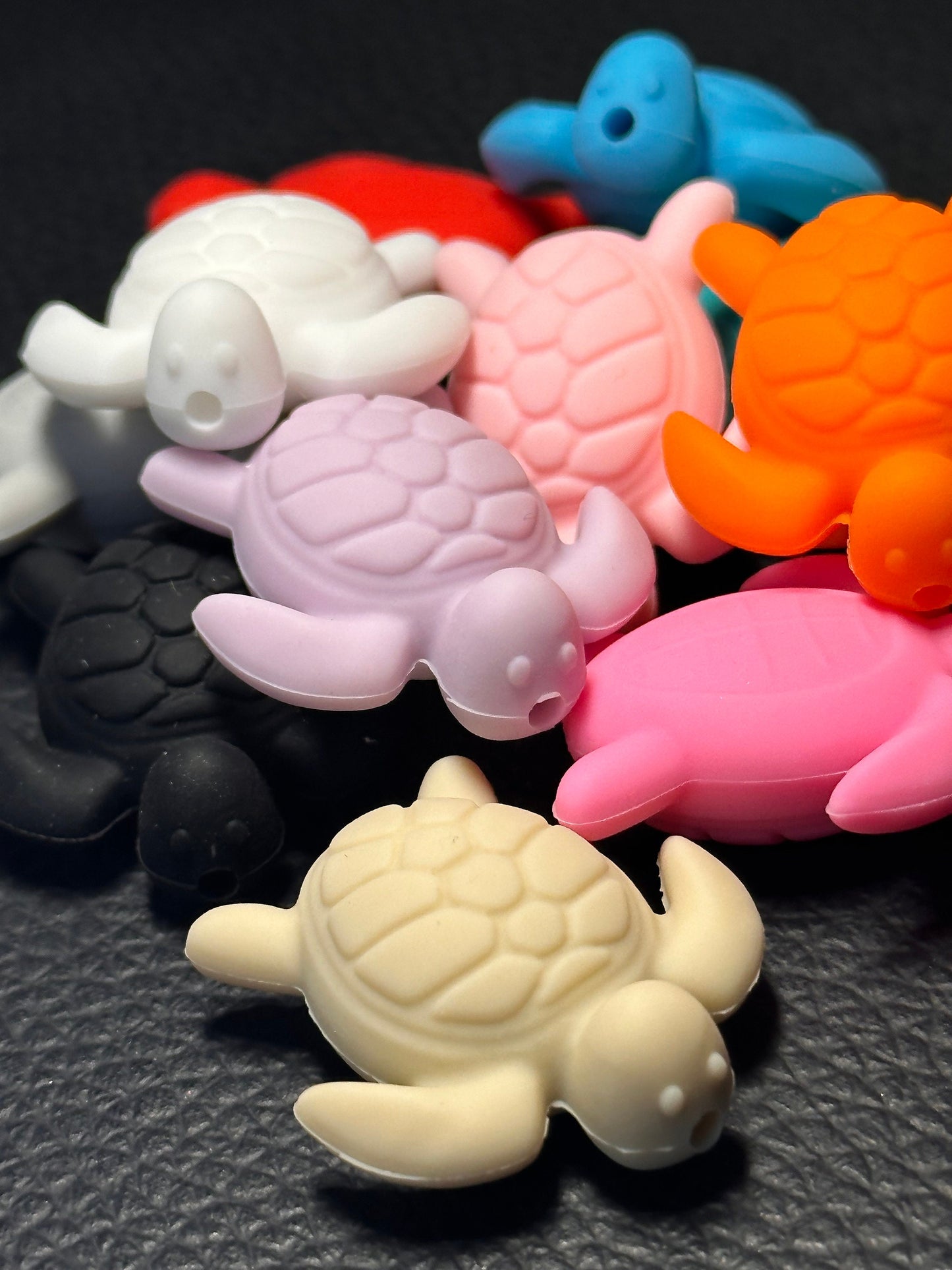 NEW Two turtle (2) Focal Beads/ beadable pen/ Silicone bead/ keychain bead / DIY/ turtle/tropical/ ocean/ beach