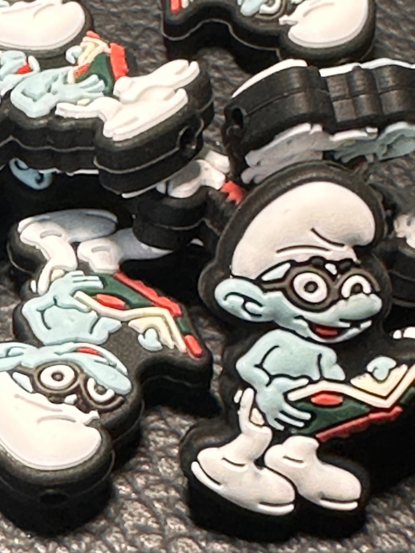 Little blue guy bead/ Focal Bead/ beadable pen/ Silicone  bead/ keychain bead/ DIY/
