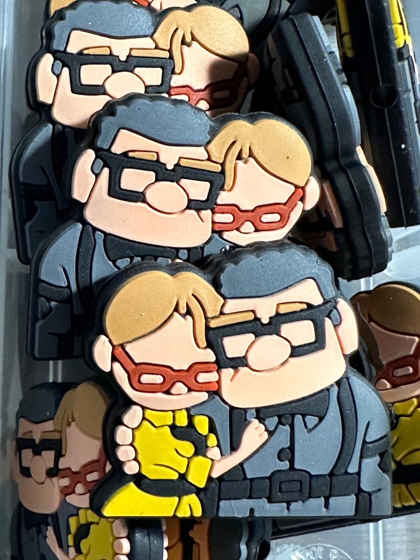 Old couple/Focal Bead/ beadable pen/ Silicone  bead/ keychain beads/ married couple