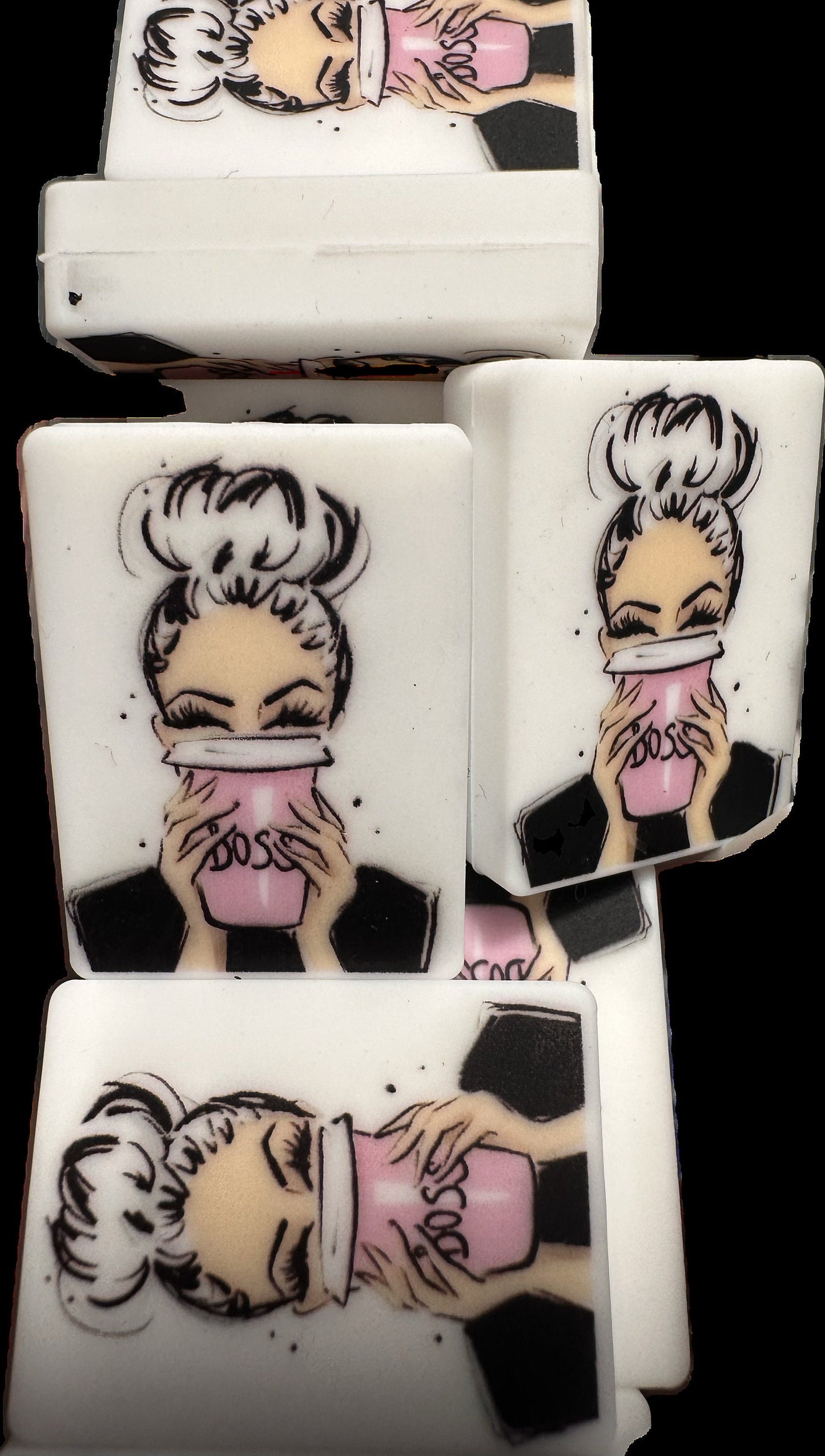 Girl Boss Focal Beads/ beadable pen/ Silicone bead/ keychain bead/perfect for keychains bracelets pens and crafts / DIY/ Boss/ Coffee