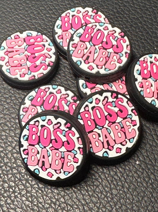 Boss babe/ Focal Bead/ beadable pen/ Silicone  bead/ keychain bead/ DIY/boss/