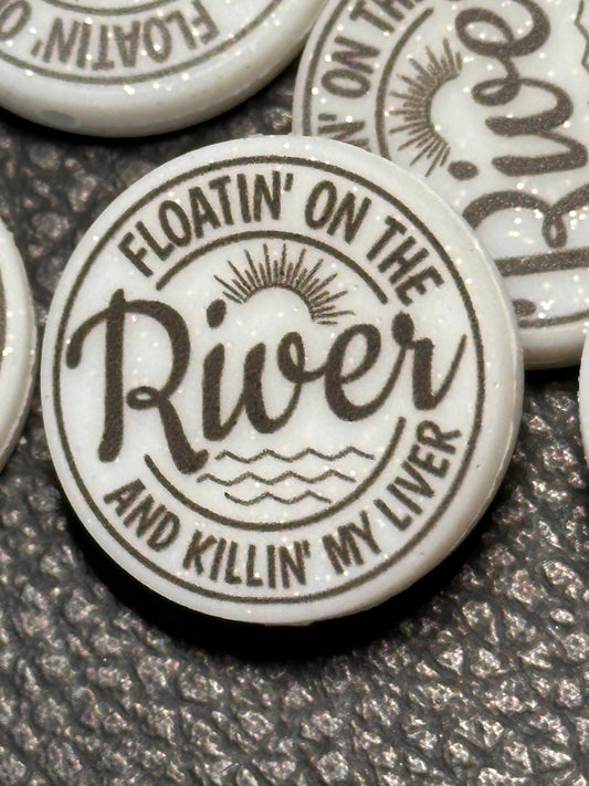 River tubing focal bead/ pen bead Focal Bead/ beadable pen/ Silicone  bead/ keychain bead/ DIY/ Summer/ luminous/glow in the dark